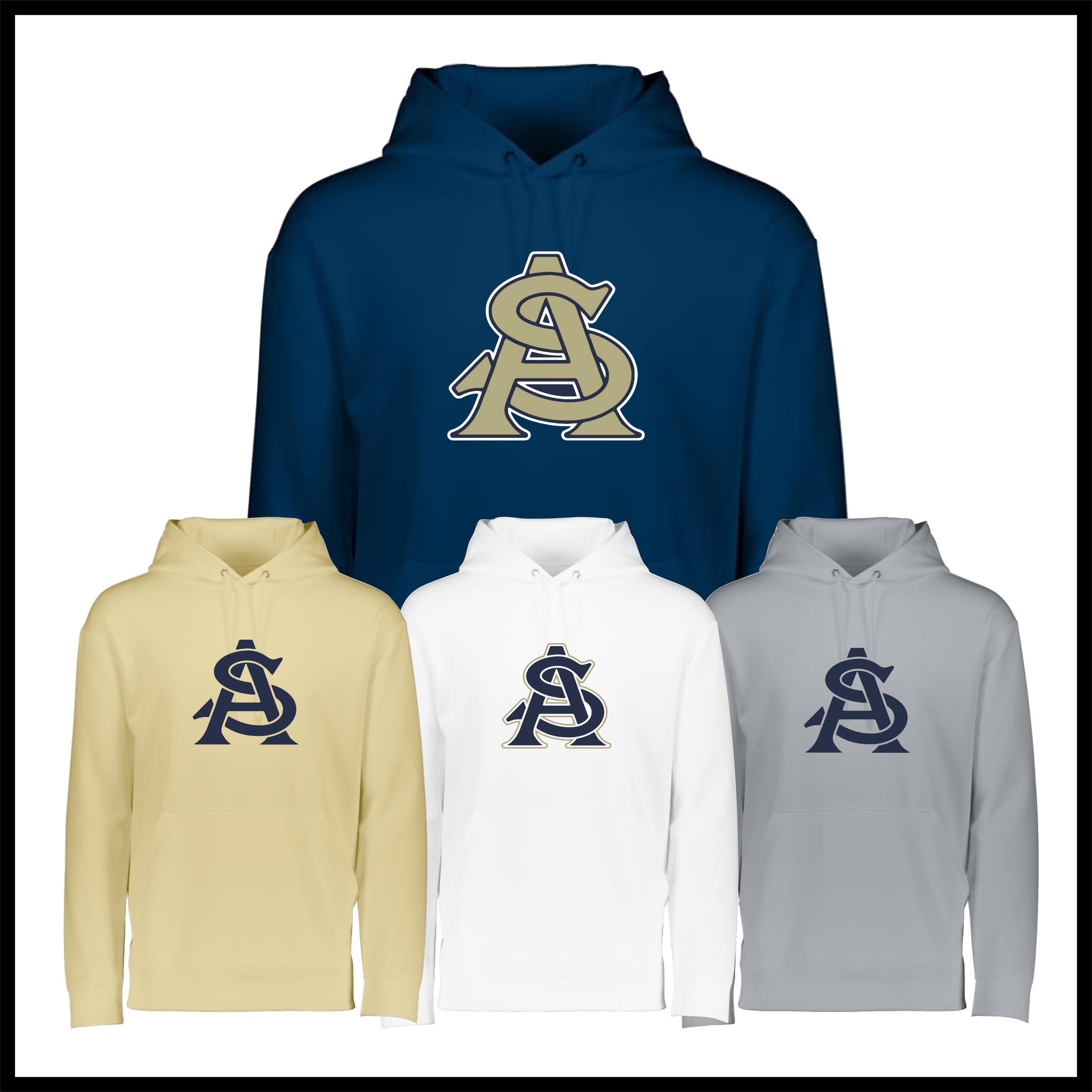 AR SWAT - AS LOGO *GOLD* 100% Poly Wicking Hoodie Sweatshirt