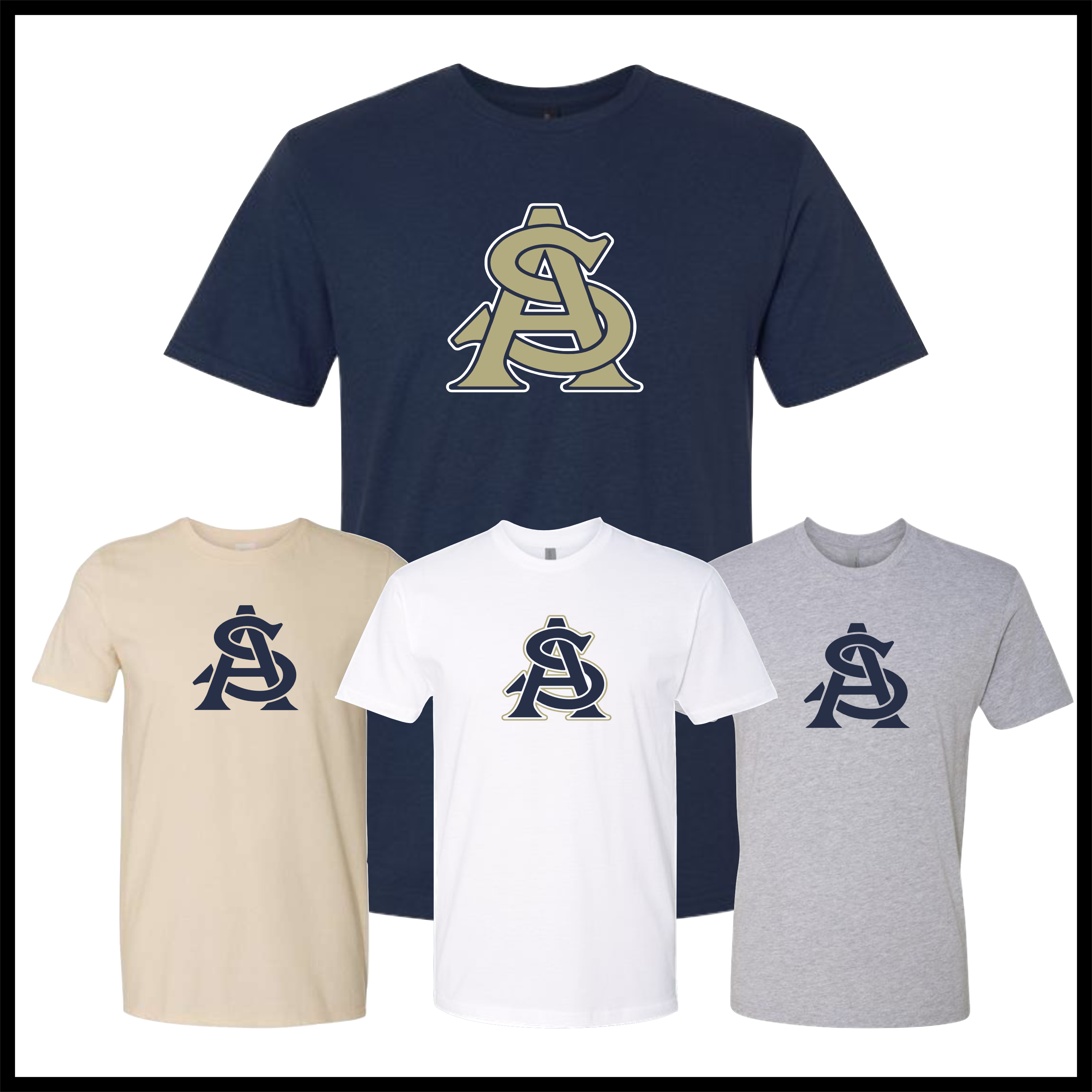 AR SWAT - AS LOGO *GOLD* Short Sleeve Ringspun Cotton T-Shirt