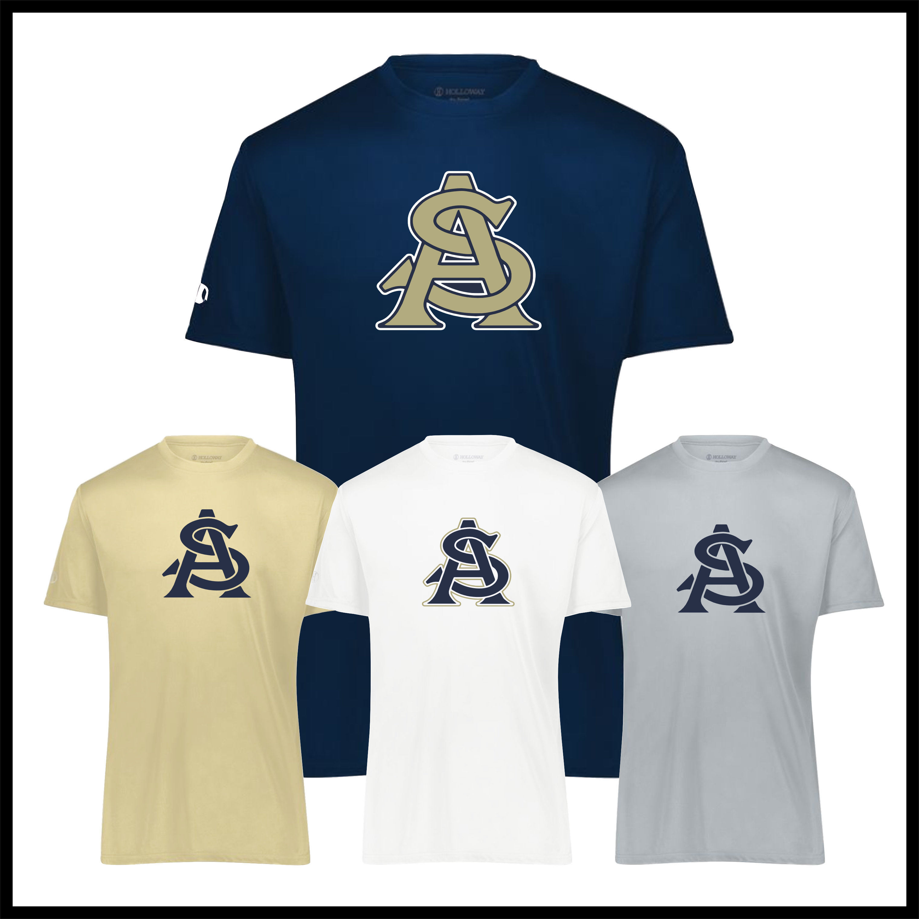 AR SWAT - AS LOGO *GOLD* Short Sleeve 100% Poly Wicking T-Shirt