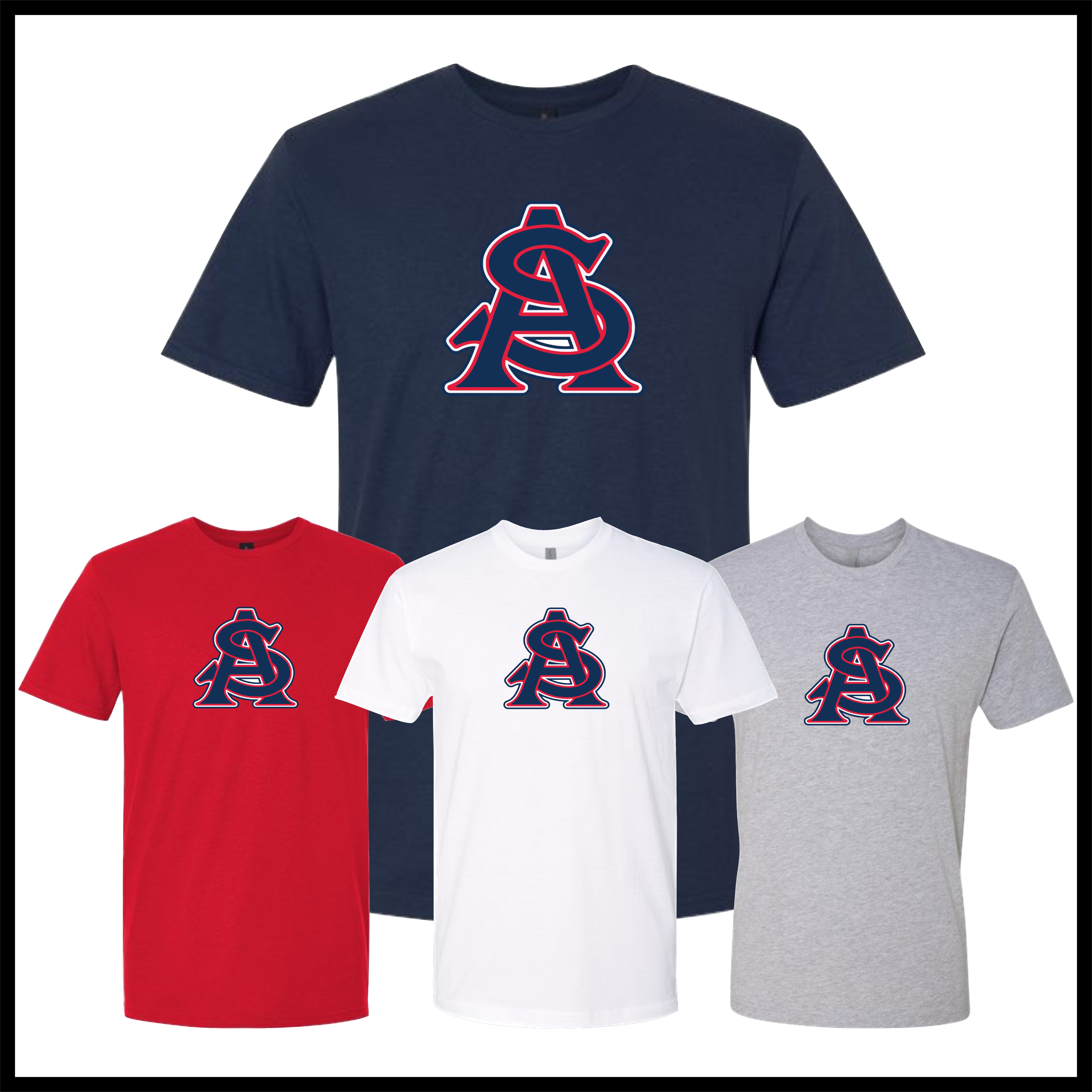 AR SWAT - AS LOGO *RED* Short Sleeve Ringspun Cotton T-Shirt