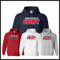 AR SWAT - SWAT TEXT *RED* Cotton Blend Hoodie Sweatshirt