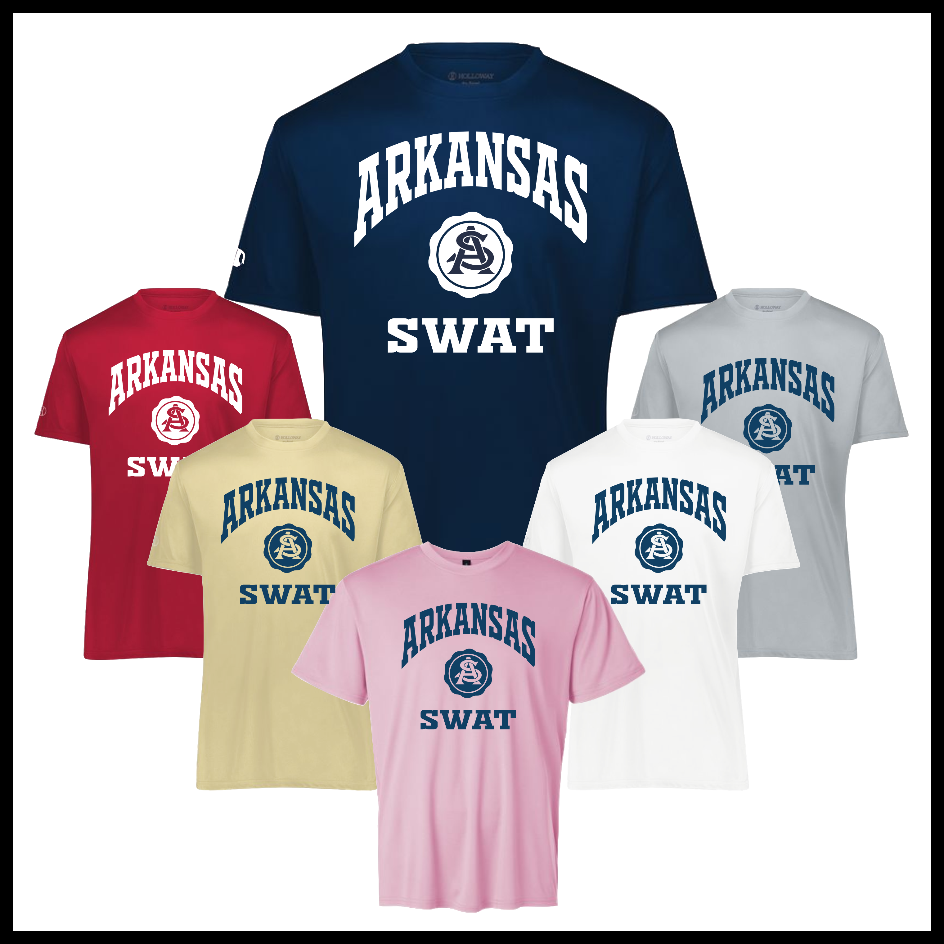 AR SWAT - BLOCK TEXT Short Sleeve 100% Poly Wicking T-Shirt