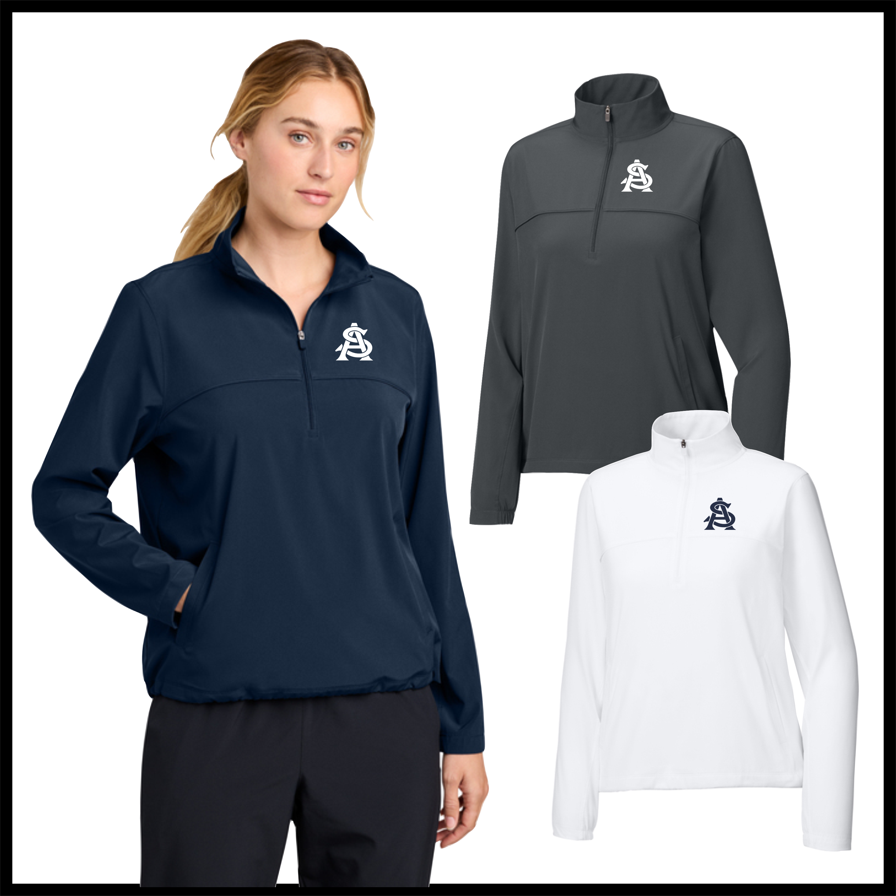 AR SWAT - Ladies Lightweight 1/2 Zip Windbreaker Pullover