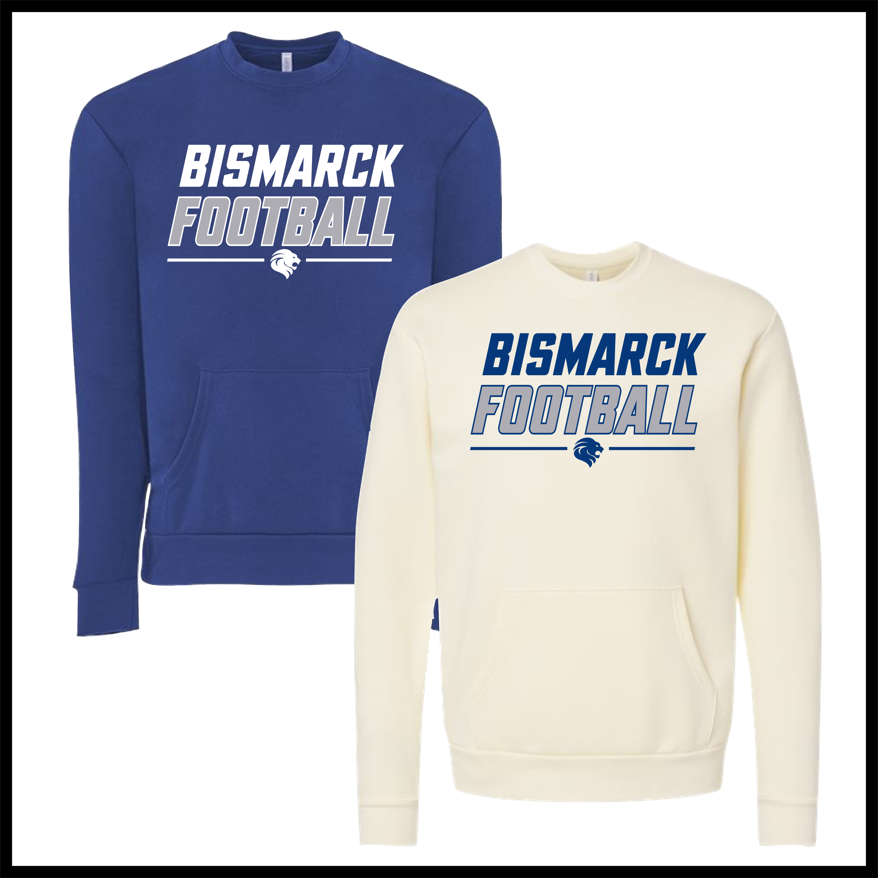 Bismarck Football Cotton Blend *POCKET* Crewneck Sweatshirt