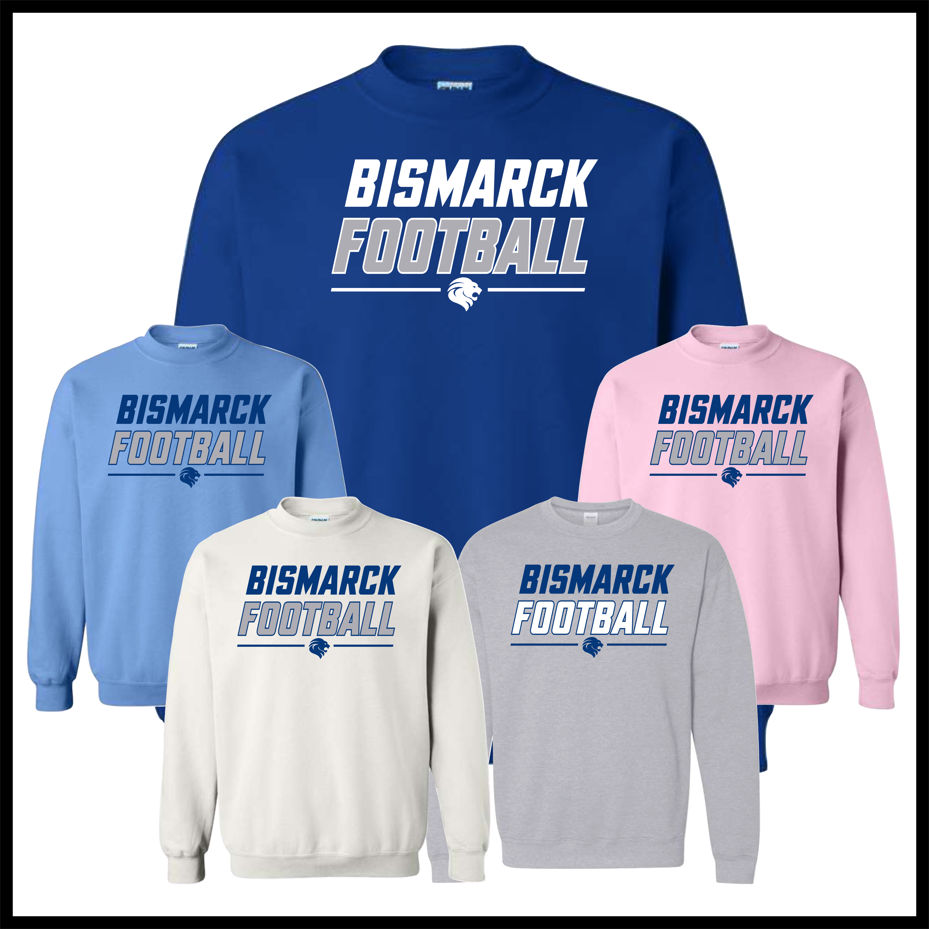 Bismarck Football Cotton Blend Crewneck Sweatshirt