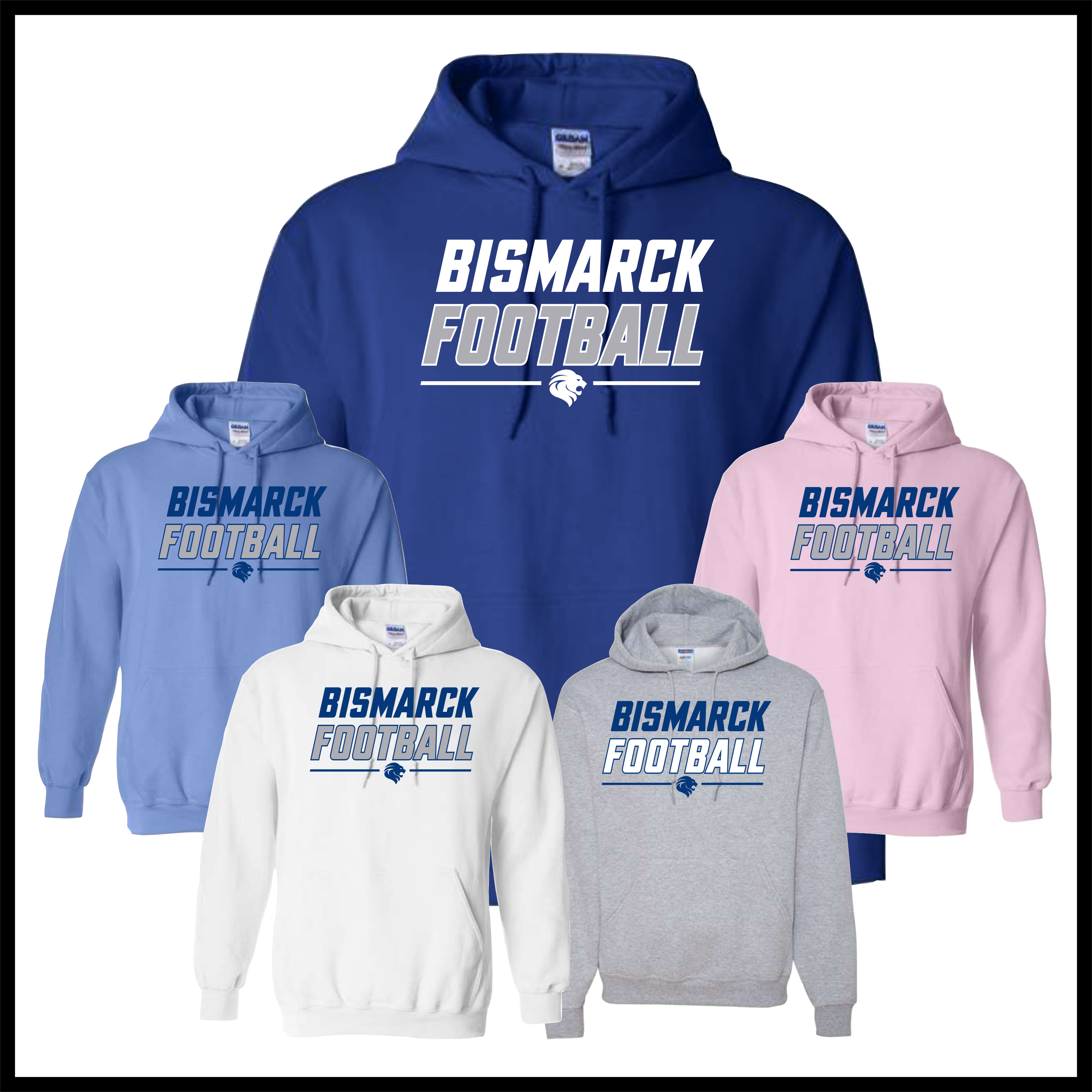 Bismarck Football Cotton Blend Hoodie Sweatshirt