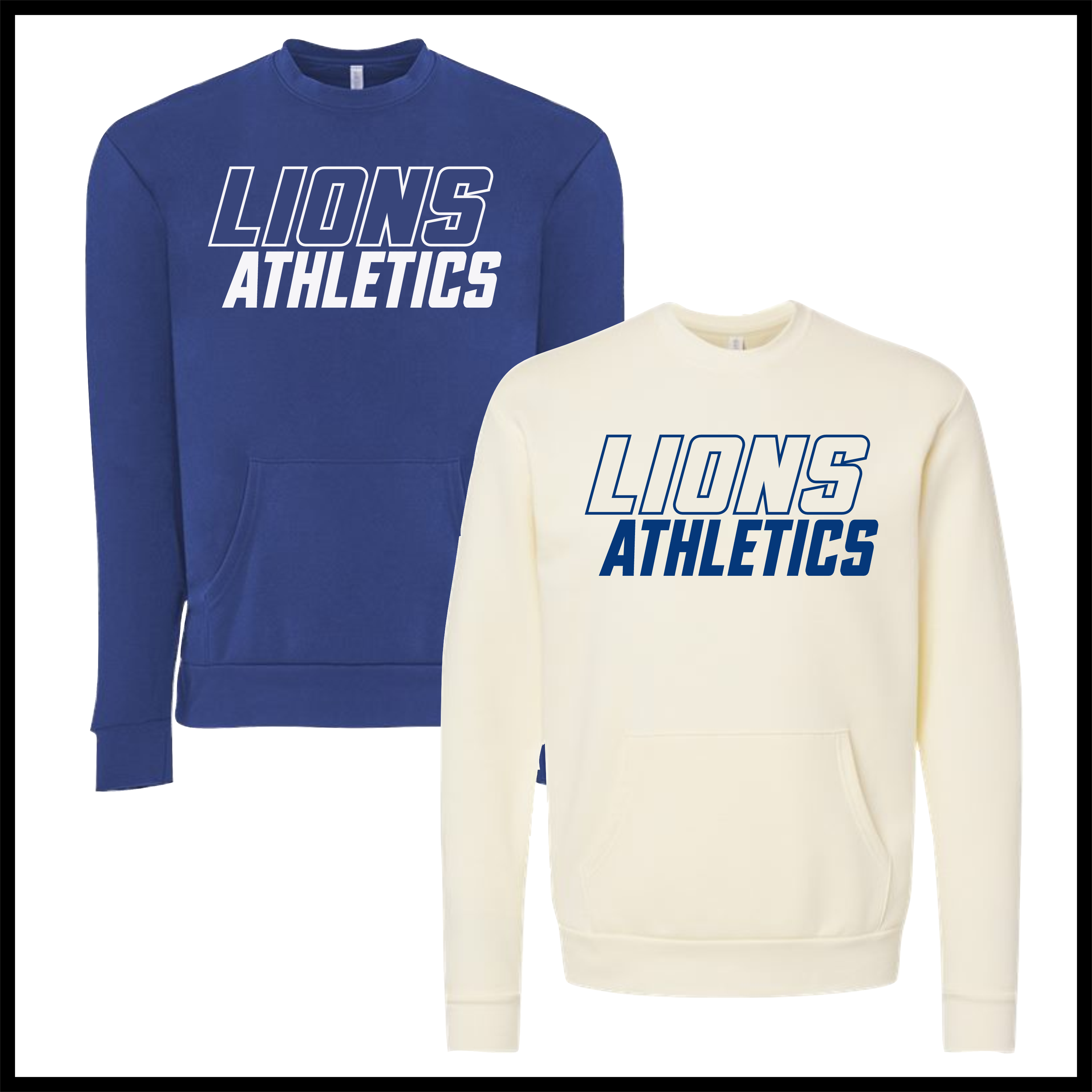 Bismarck Lions Athletics Cotton Blend *POCKET* Crewneck Sweatshirt