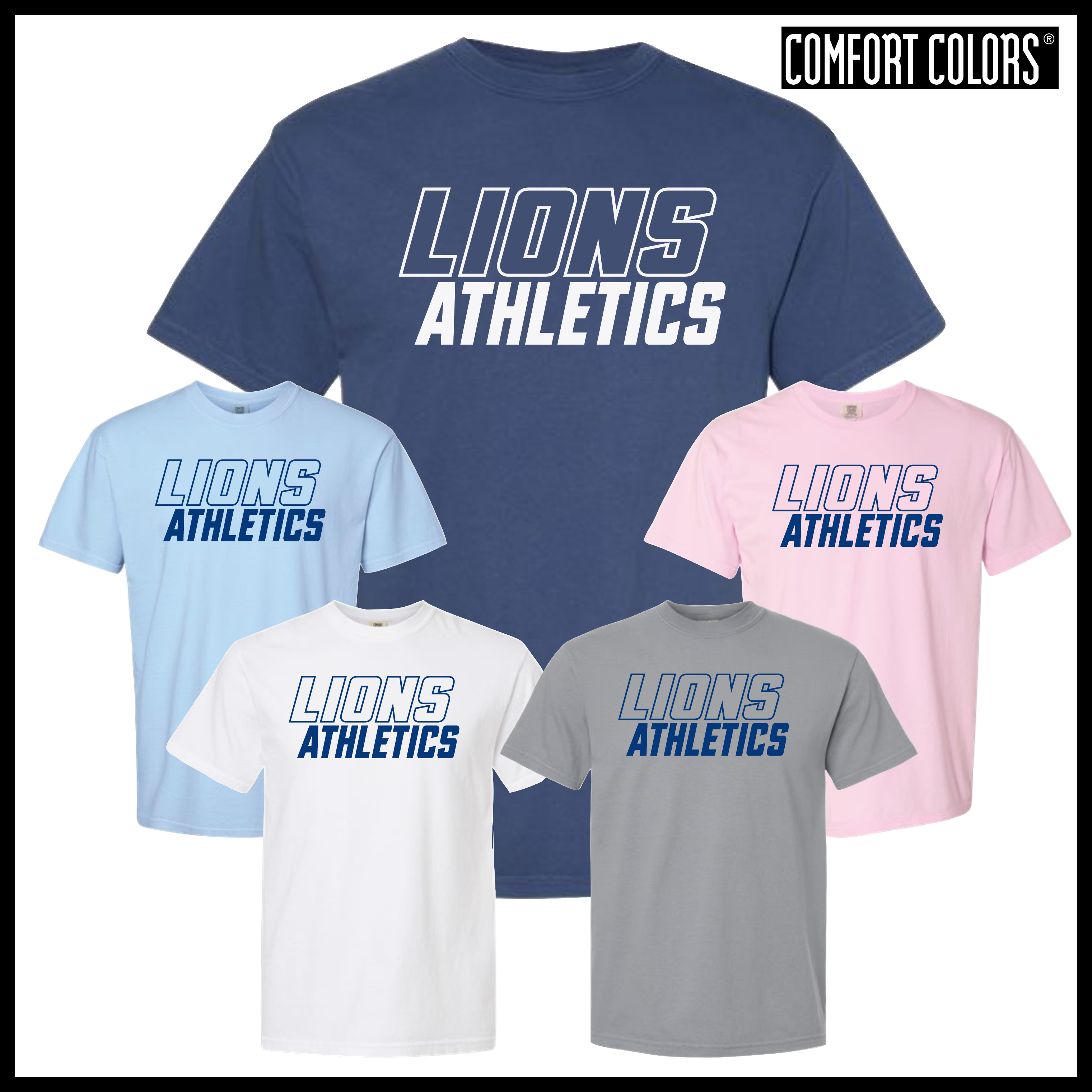 Bismarck Lions Athletics Short Sleeve Comfort Colors T-Shirt