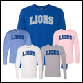 Bismarck Polka Dot LIONS Long Sleeve Ringspun Cotton T-Shirt
