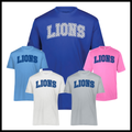 Bismarck Polka Dot LIONS Short Sleeve 100% Poly Wicking T-Shirt