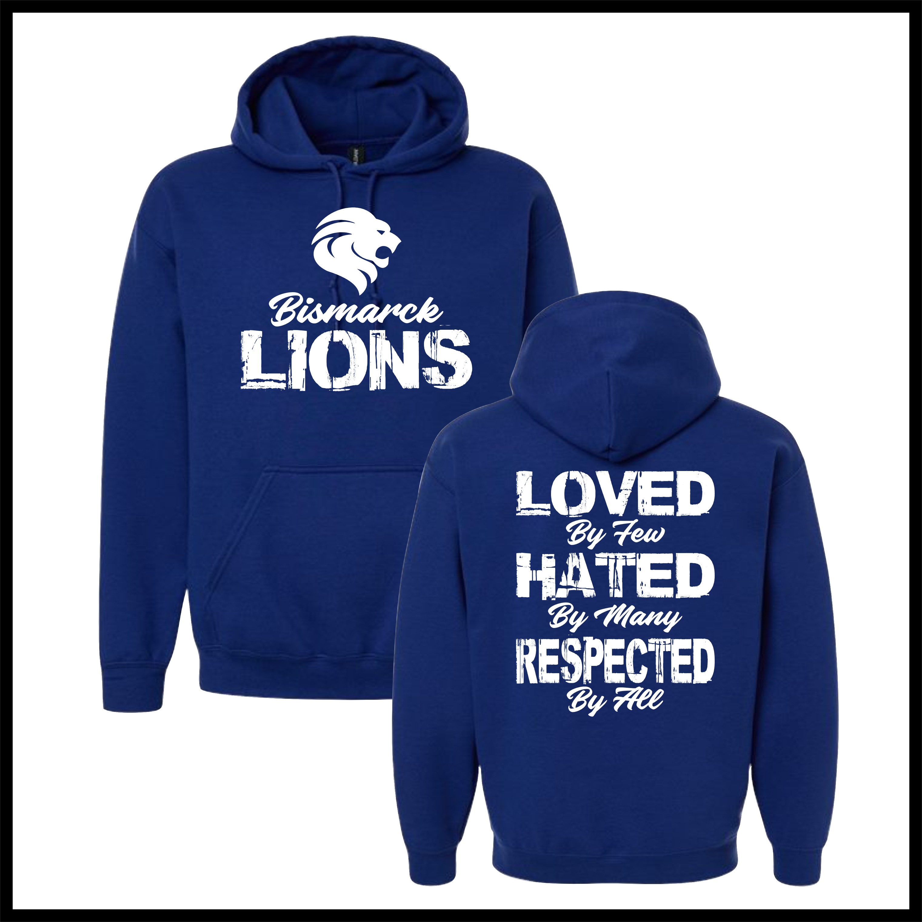 Bismarck Respected By All Cotton Blend Hoodie Sweatshirt