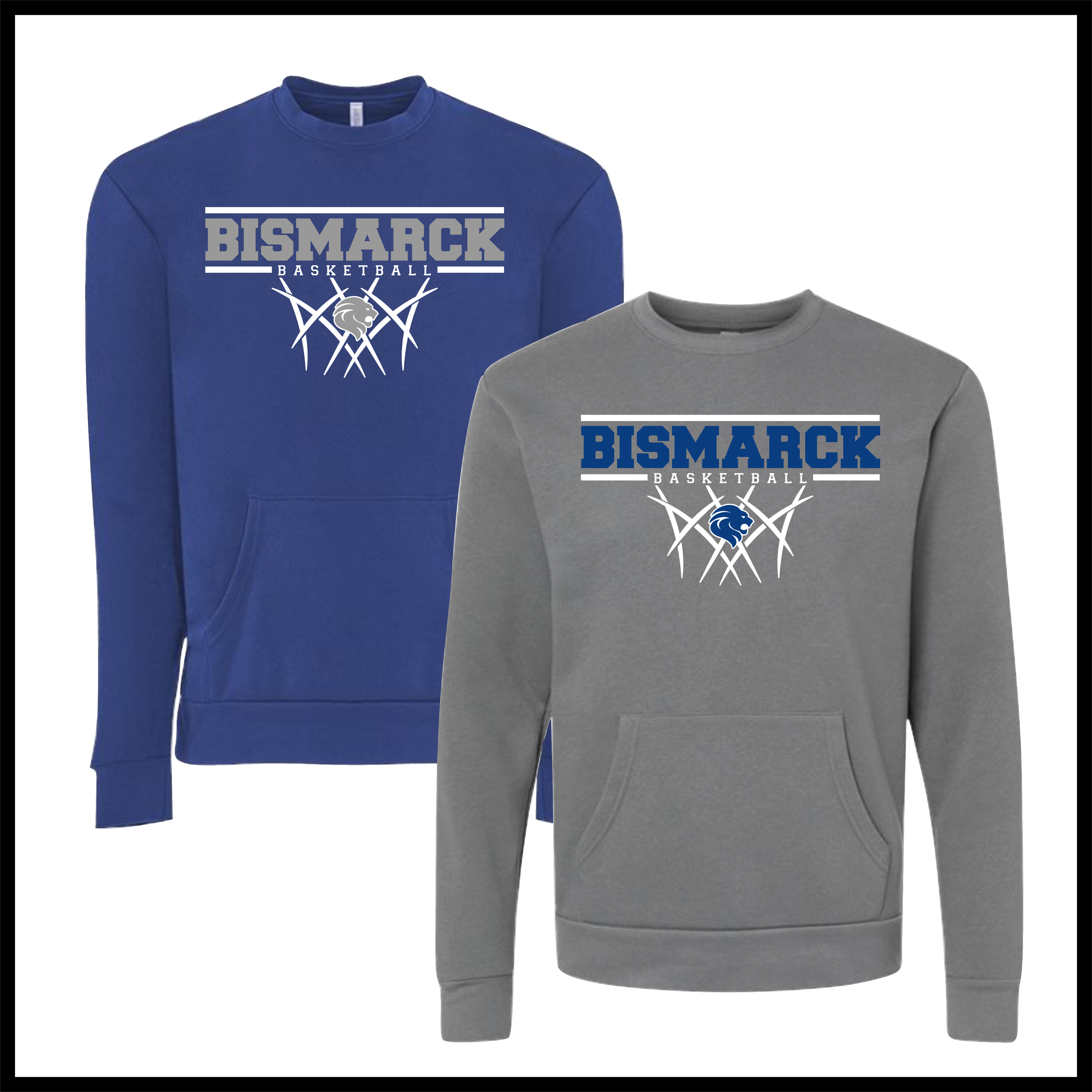Bismarck Basketball *POCKET* Crewneck Sweatshirt