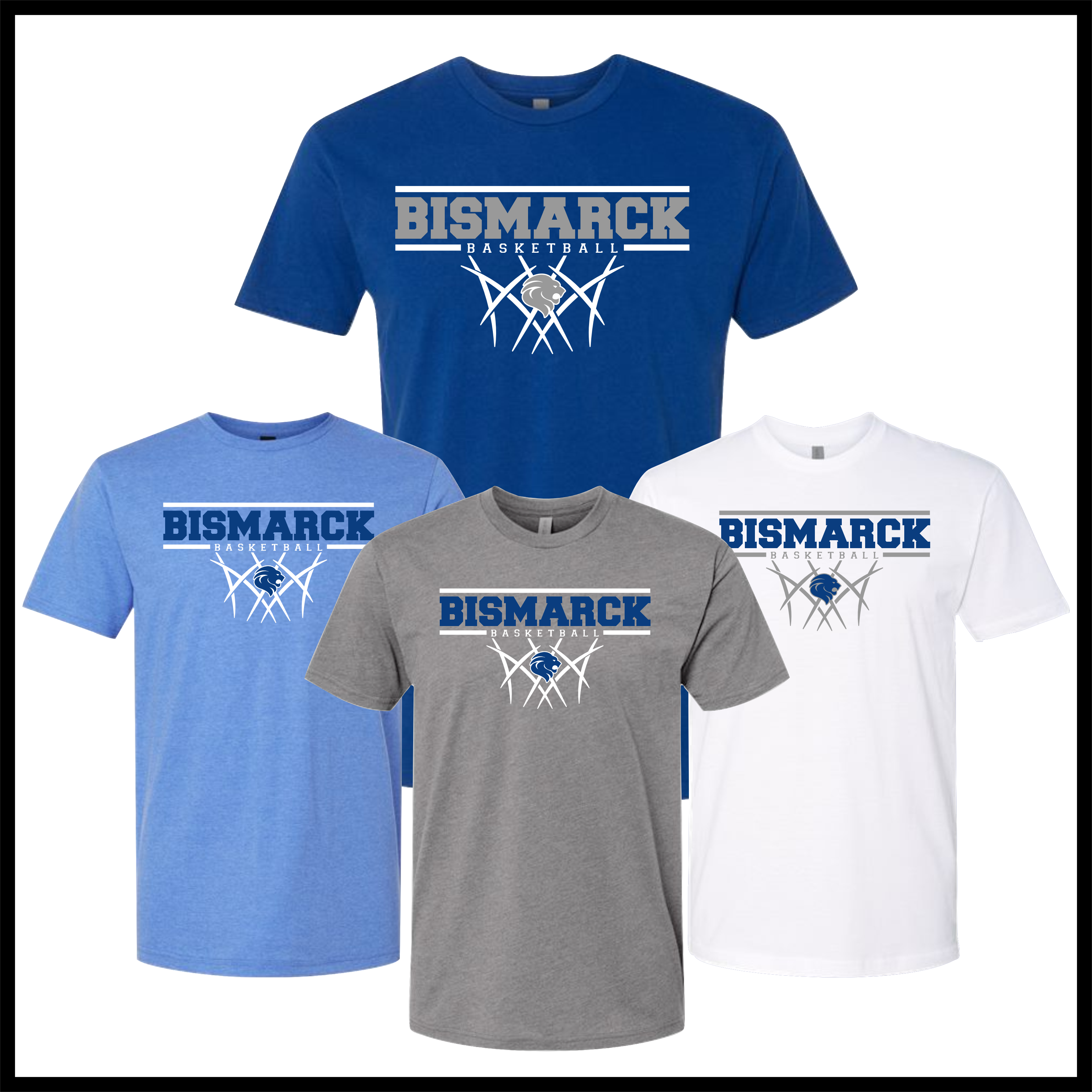 Bismarck Basketball Short Sleeve Ringspun Cotton T-Shirt