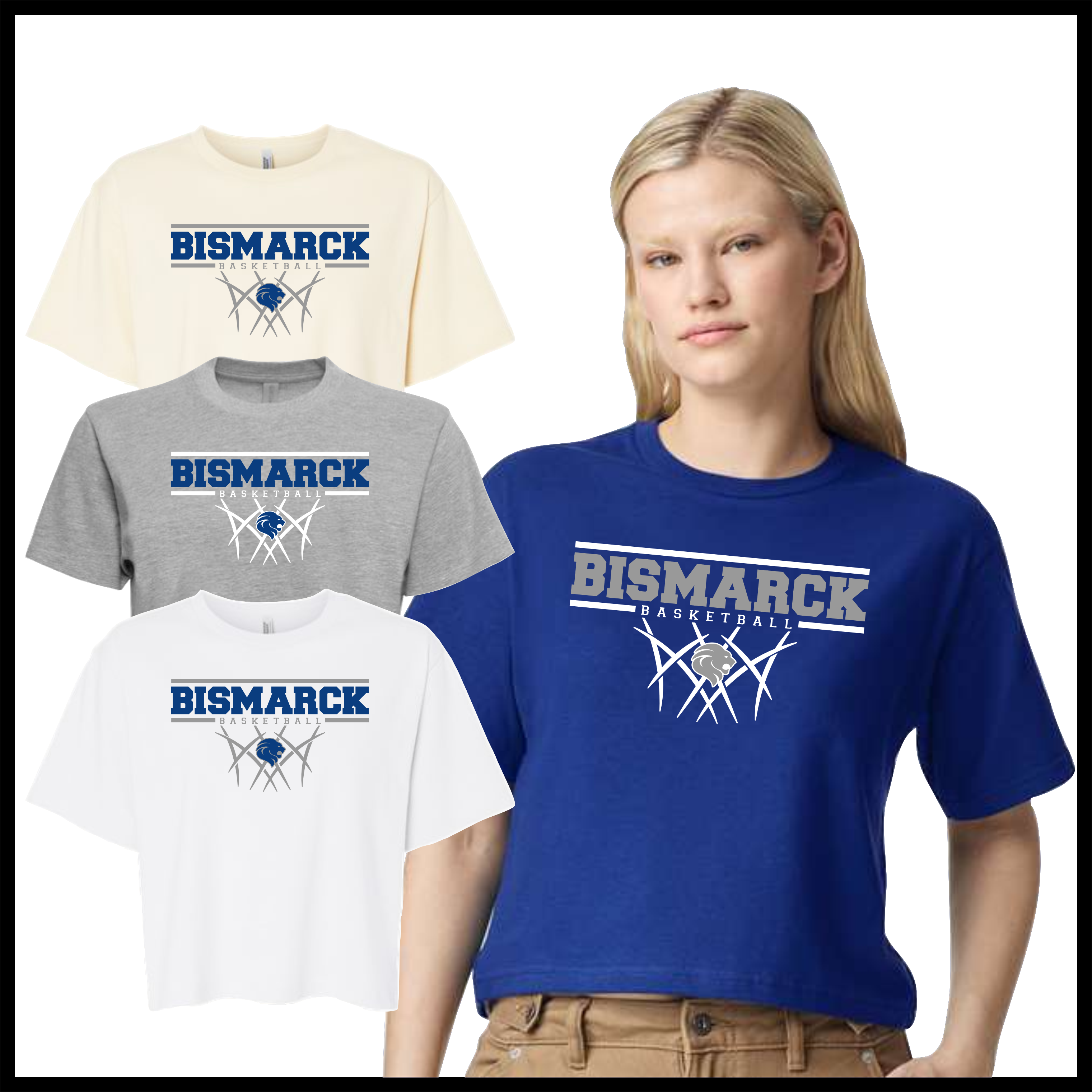 Bismarck Basketball Short Sleeve Boxy T-Shirt