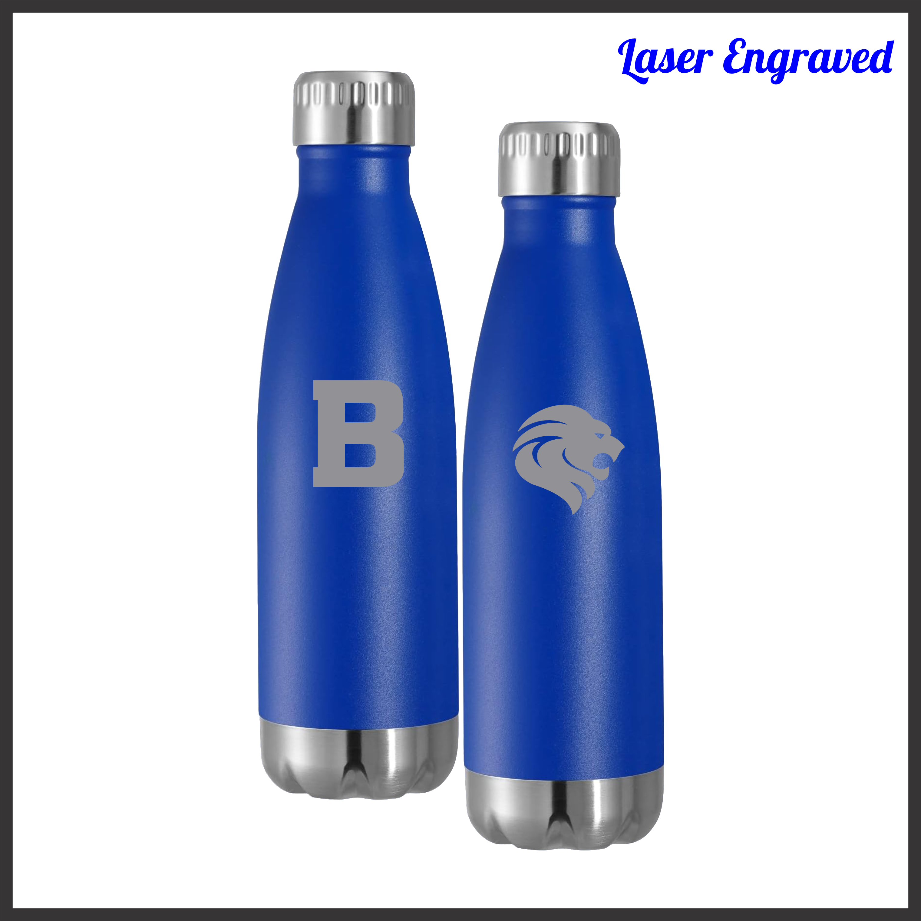 Bismarck Laser Engraved 17 oz Screw Top Water Bottle