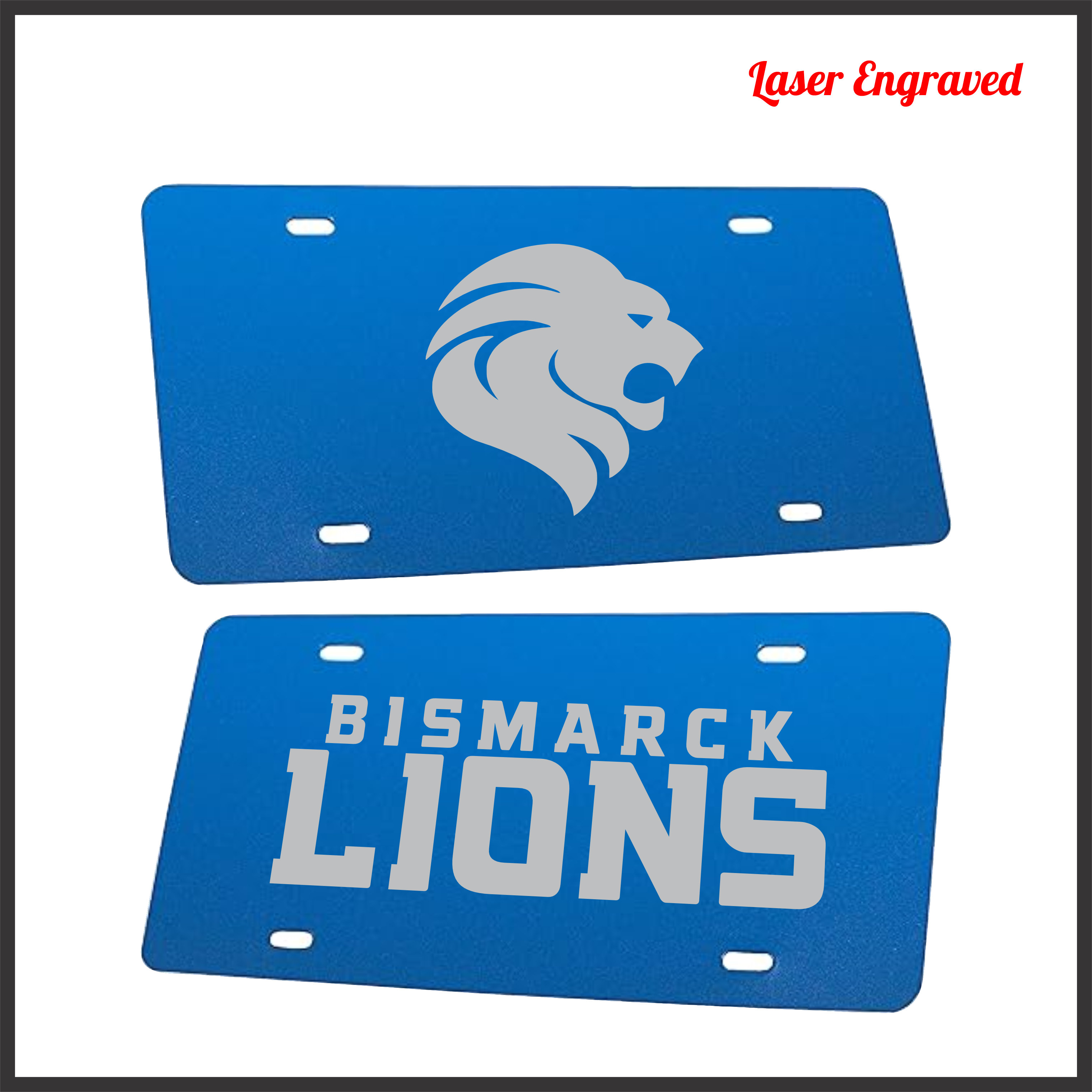 Bismarck Laser Engraved License Plate
