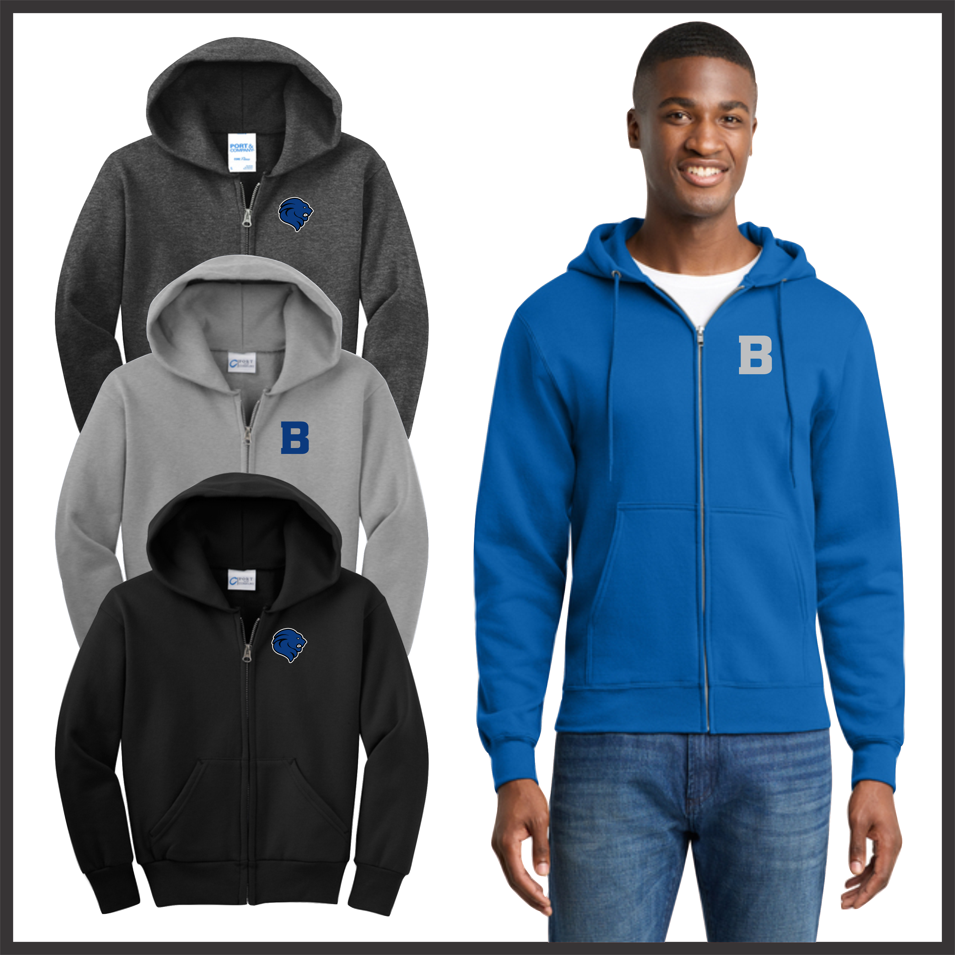 Bismarck Full Zip Hoodie Sweatshirt Jacket