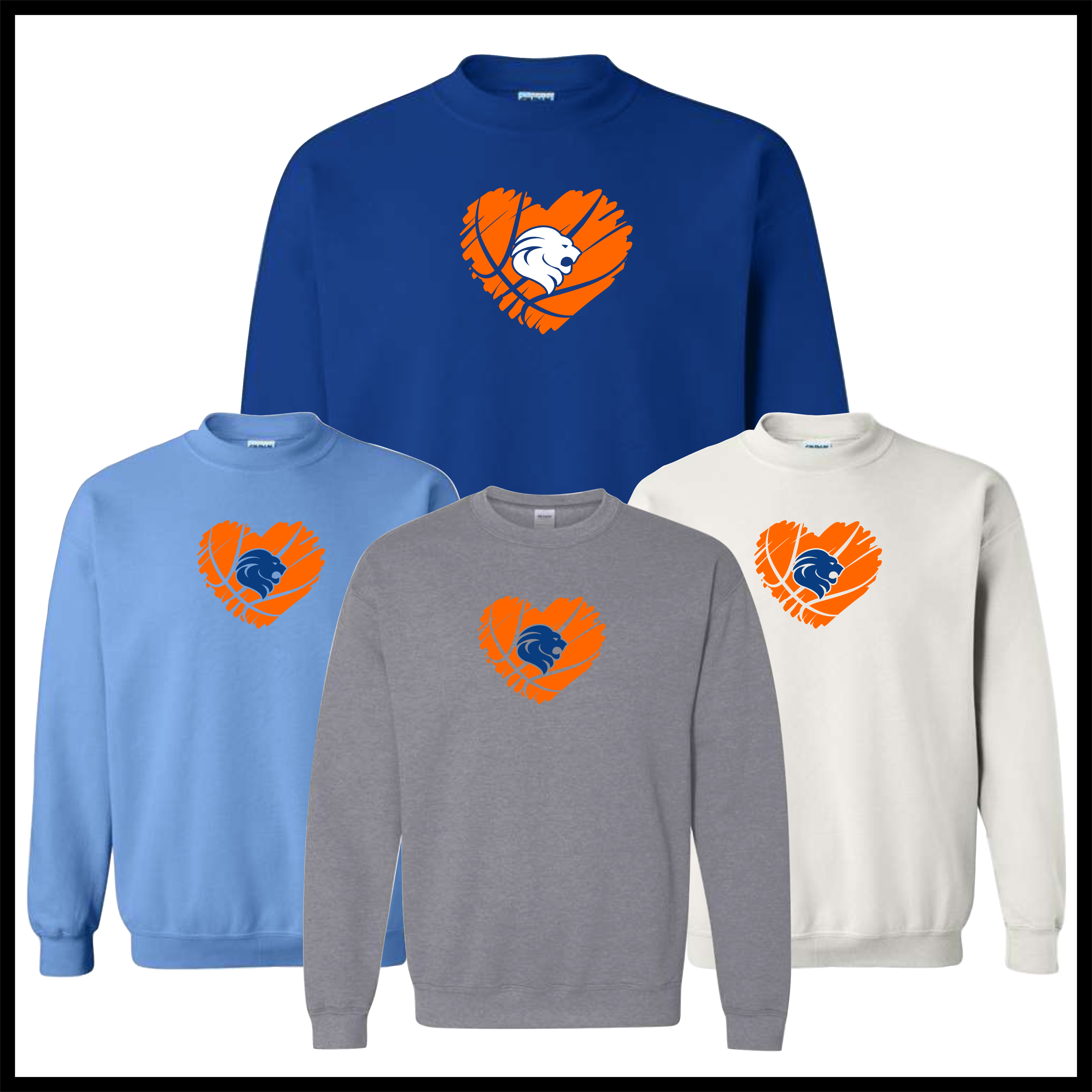 Bismarck Lion Heart Cotton Blend Crewneck Sweatshirt