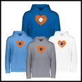 Bismarck Lion Heart 100% Poly Wicking Hoodie Sweatshirt