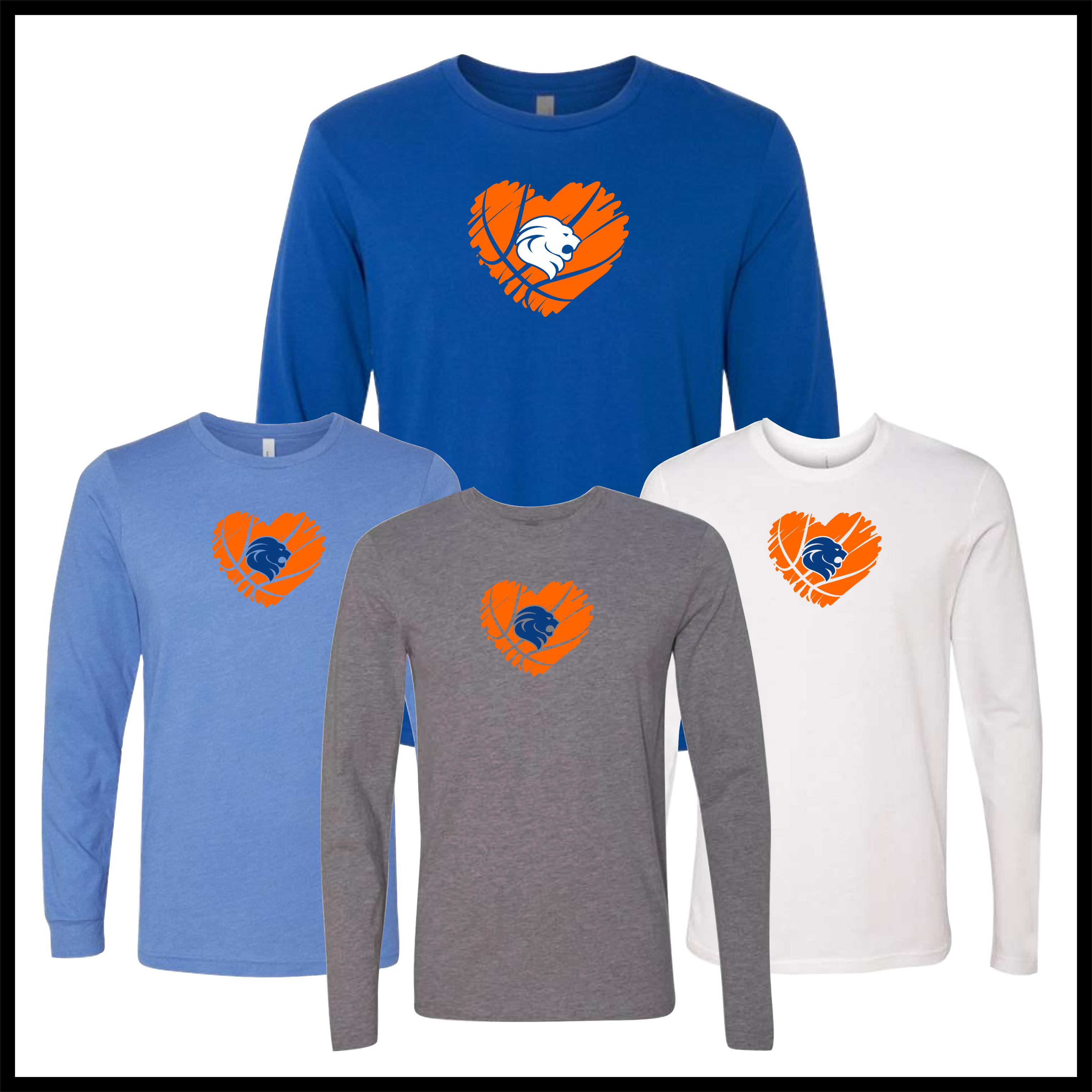 Bismarck Lion Heart Long Sleeve Ringspun Cotton T-Shirt