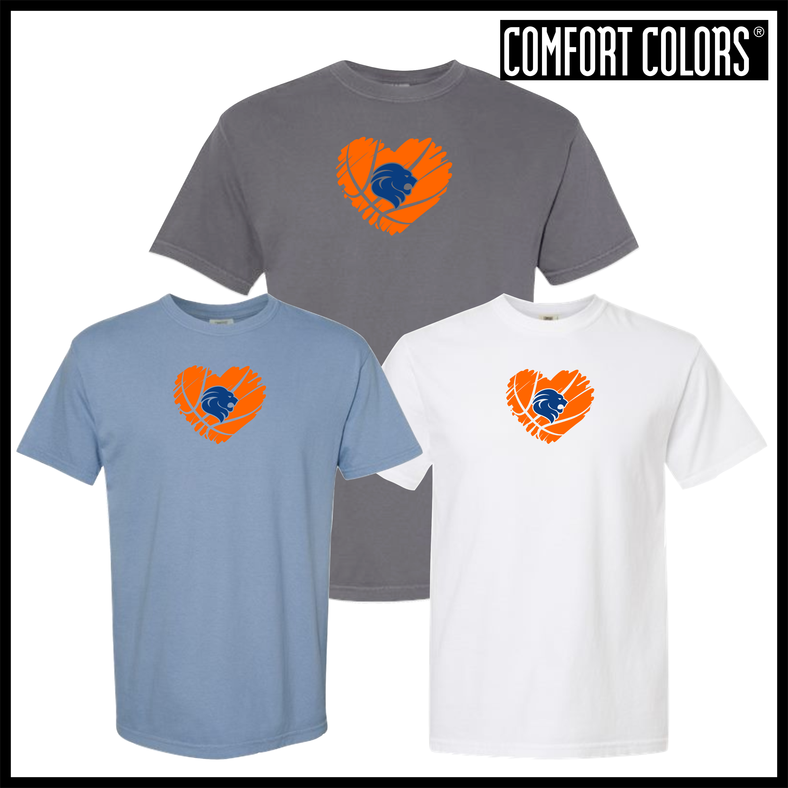 Bismarck Lion Heart Short Sleeve Comfort Colors T-Shirt