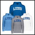 Bismarck Lions Block Text 100% Poly Wicking Hoodie Sweatshirt