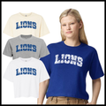 Bismarck Lions Block Text Short Sleeve Boxy T-Shirt