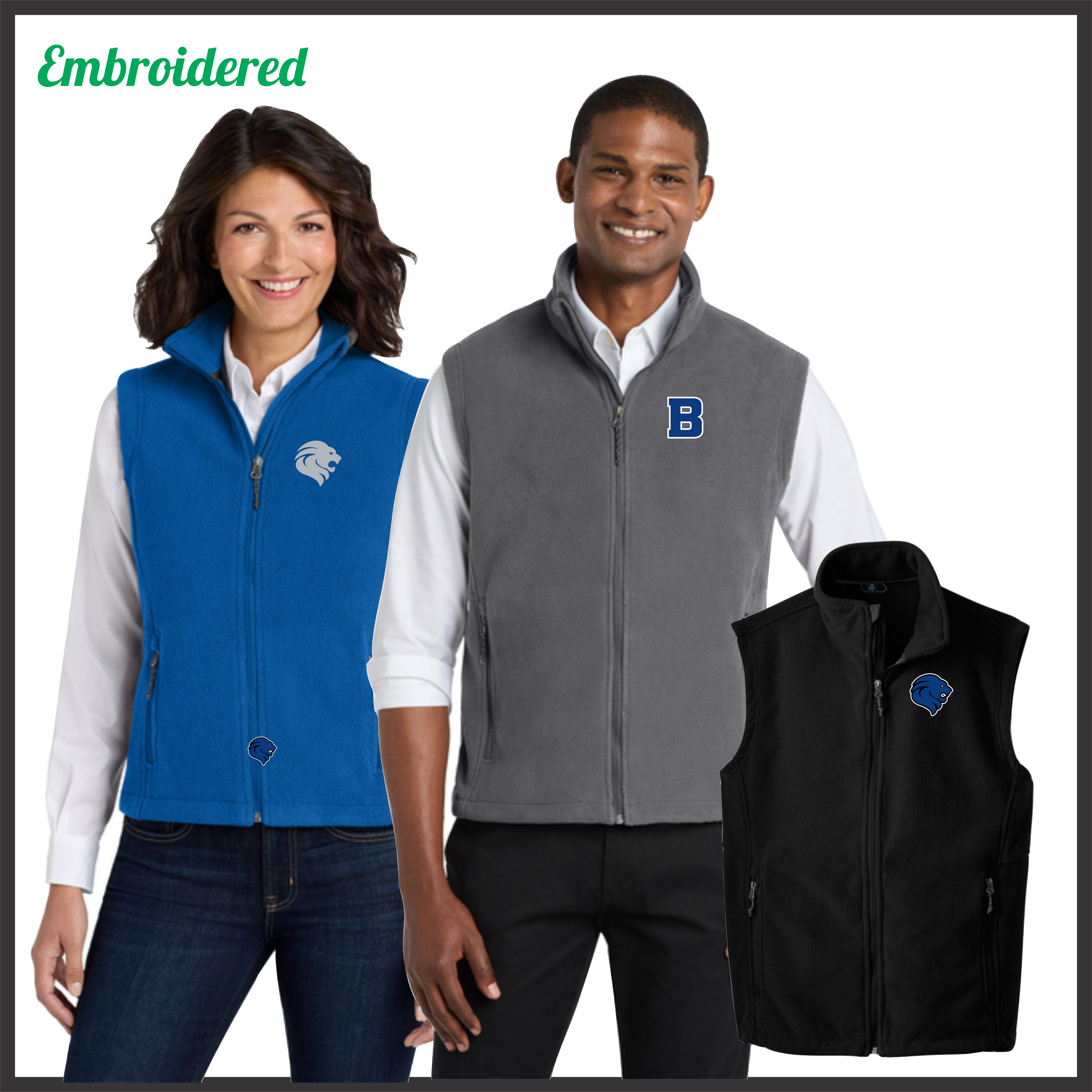 Bismarck Embroidered Fleece Vest