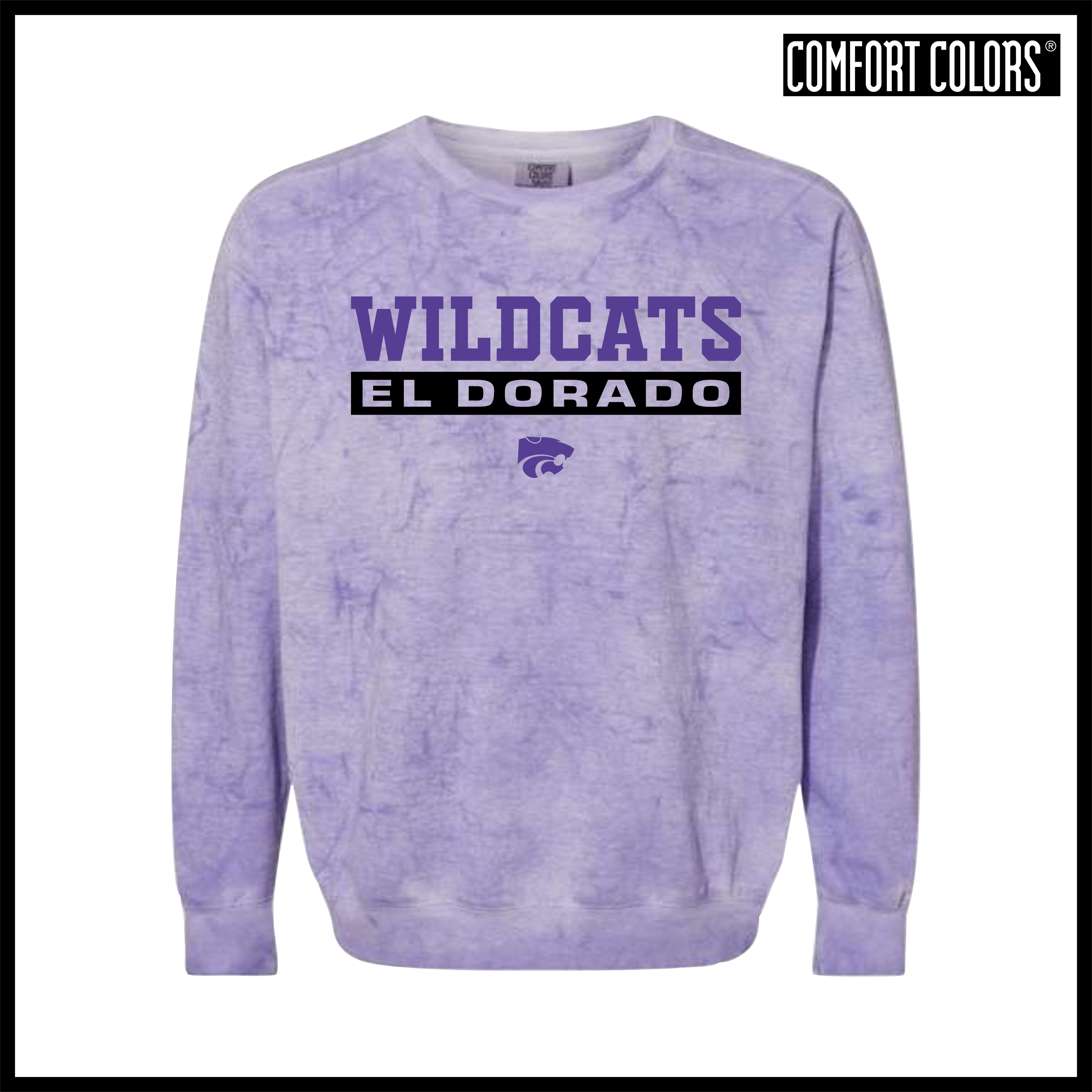 El Dorado BLOCK TEXT Comfort Colors Colorblast Crewneck Sweatshirt