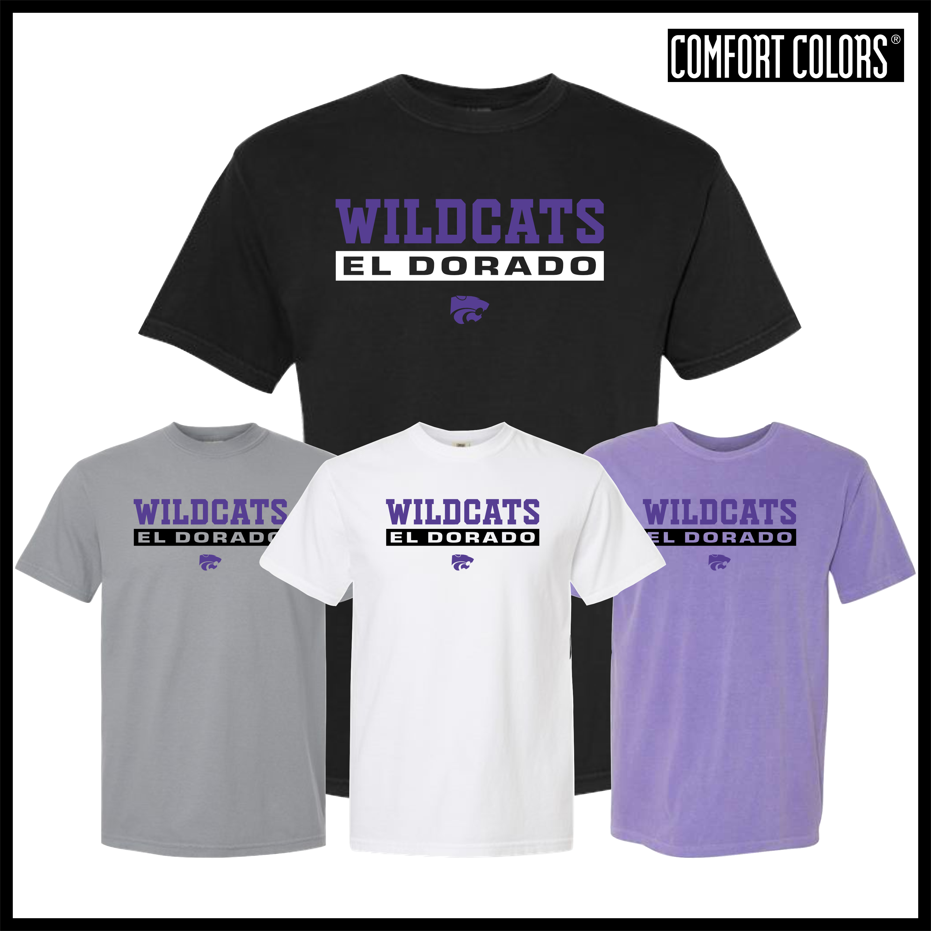El Dorado BLOCK TEXT Short Sleeve Comfort Colors T-Shirt