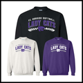 El Dorado LADY CATS SOFTBALL Cotton Blend Crewneck Sweatshirt