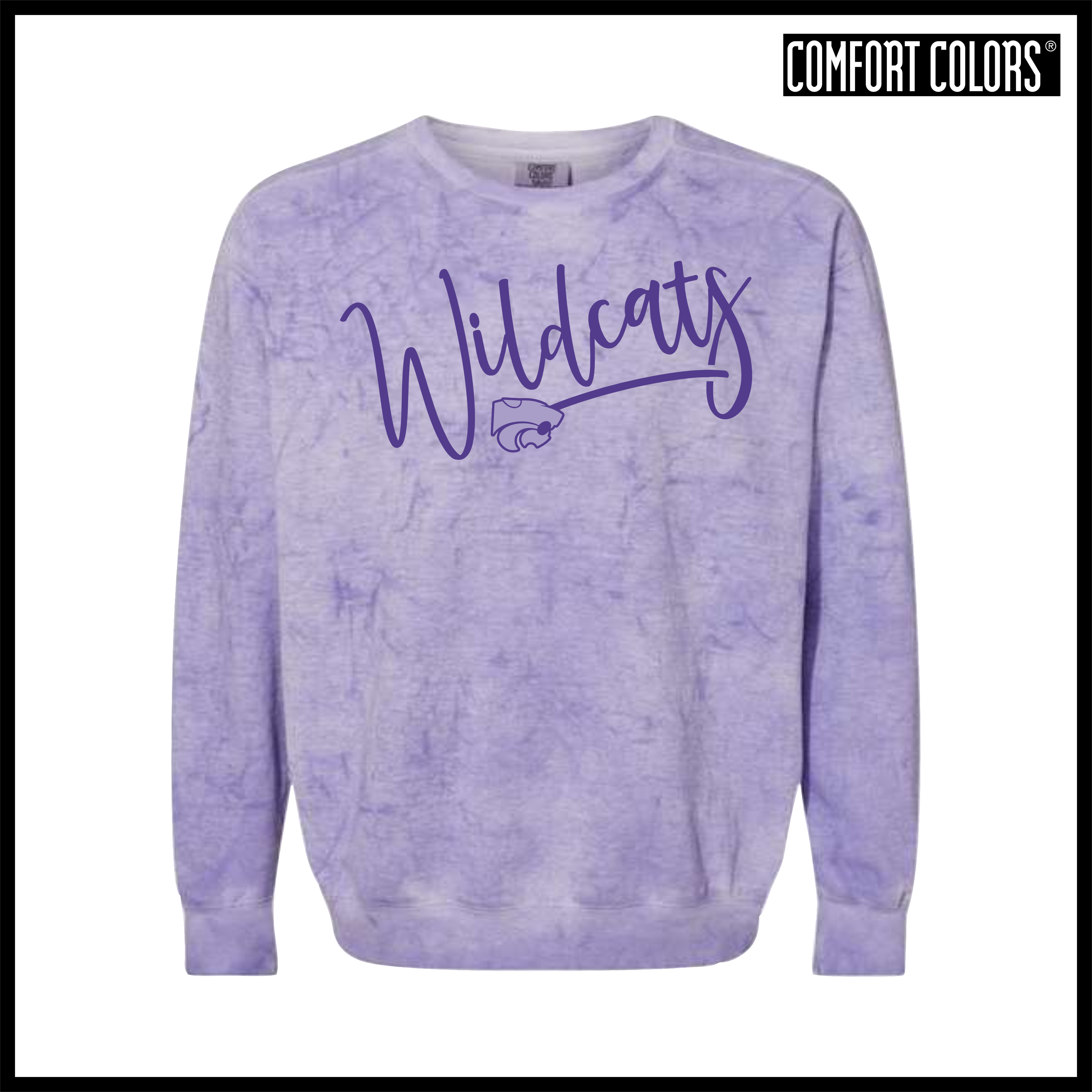 El Dorado WILDCATS SCRIPT Comfort Colors Colorblast Crewneck Sweatshirt