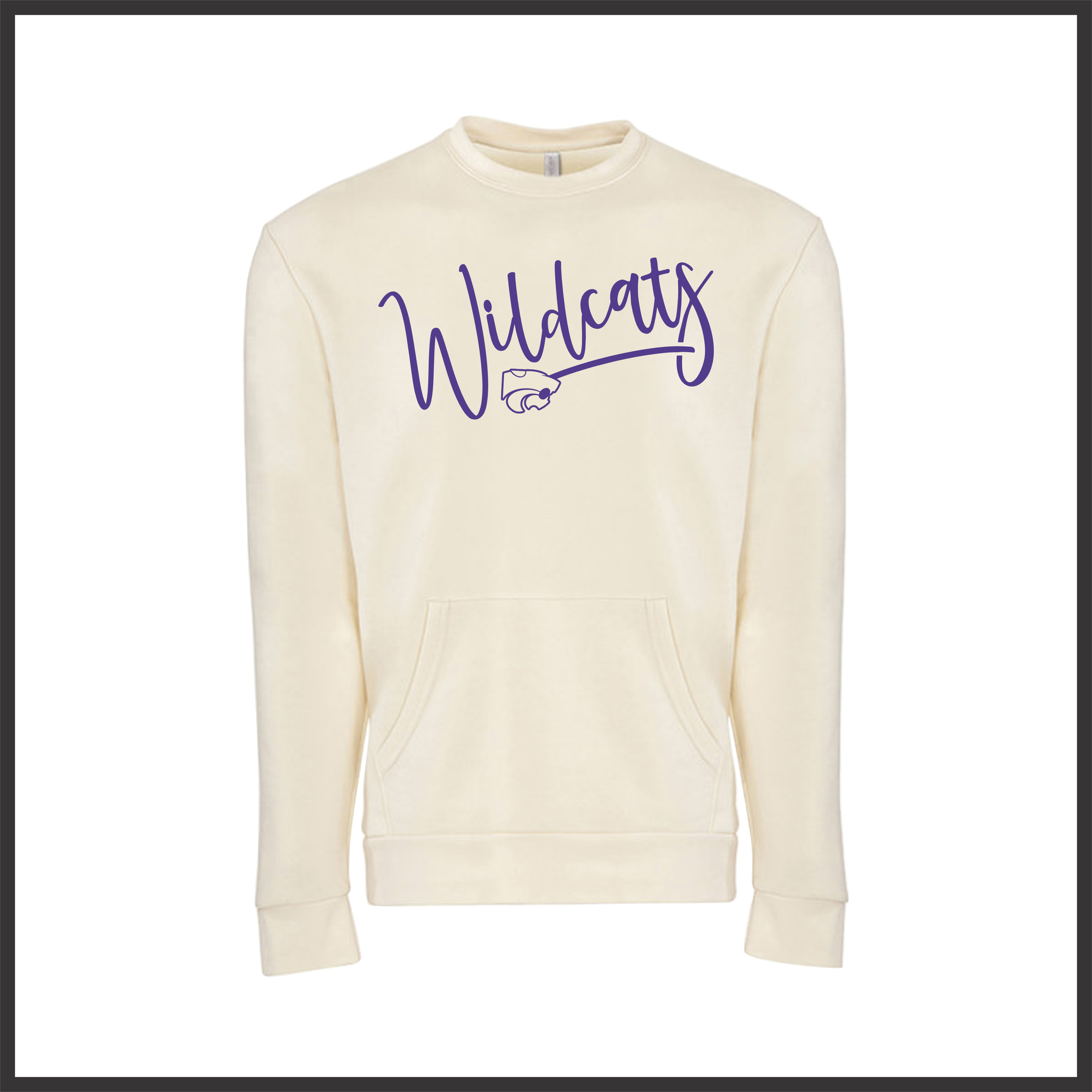 El Dorado WILDCATS SCRIPT Cotton Blend *Pocket* Crewneck Sweatshirt