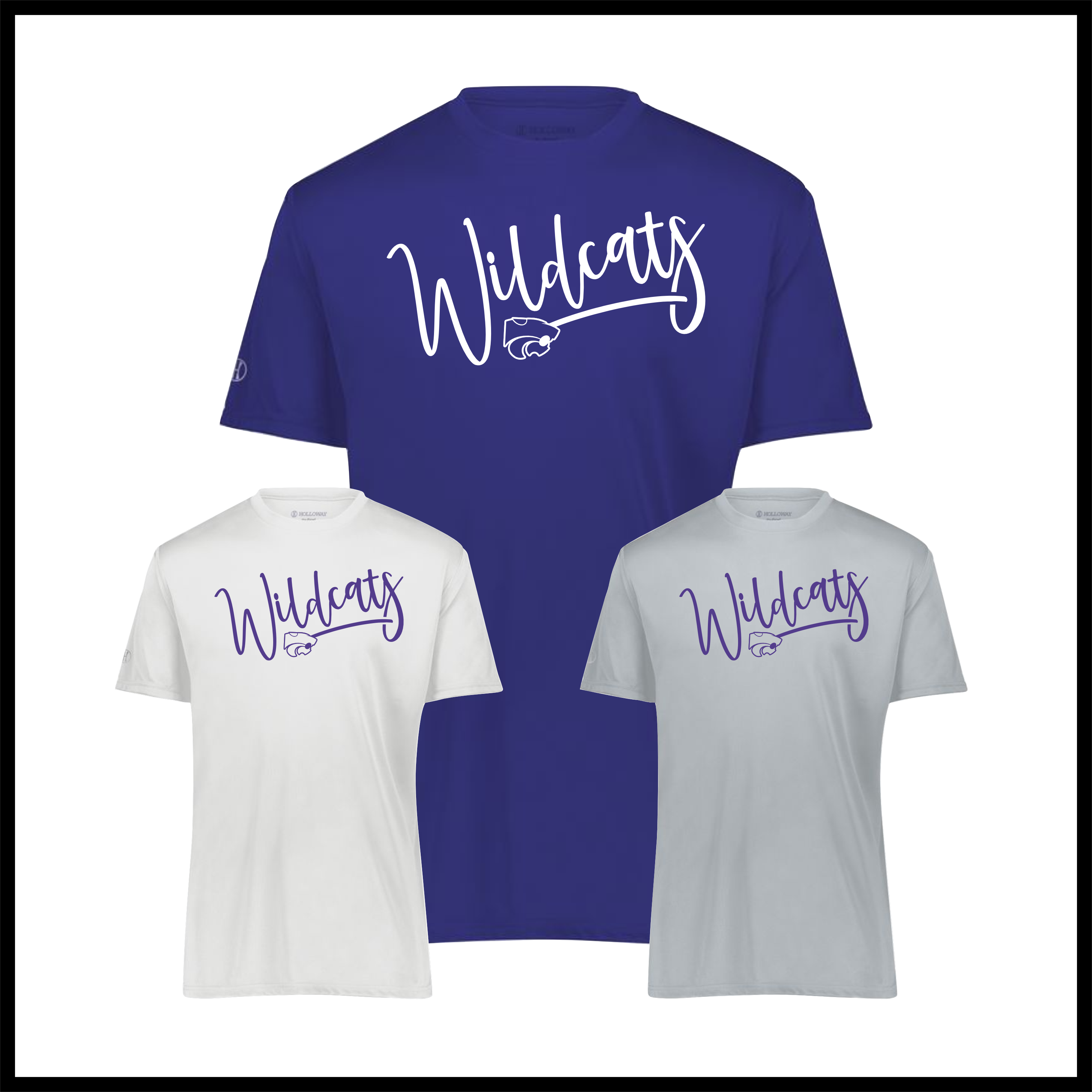 El Dorado WILDCATS SCRIPT Short Sleeve 100% Poly Wicking T-Shirt