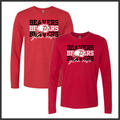 Glen Rose BEAVERS STACKED TEXT Long Sleeve Ringspun Cotton T-Shirt