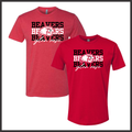 Glen Rose BEAVERS STACKED TEXT Short Sleeve Ringspun Cotton T-Shirt