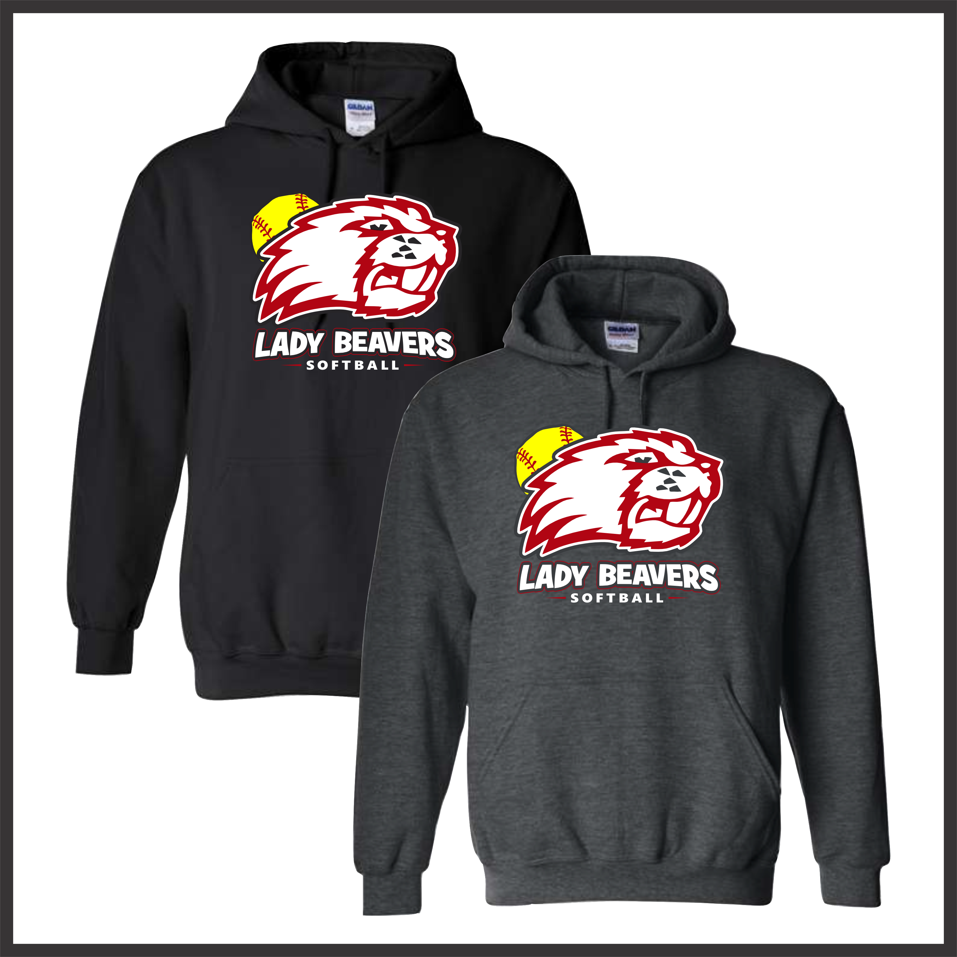 Glen Rose LADY BEAVERS SOFTBALL Cotton Blend Hoodie Sweatshirt