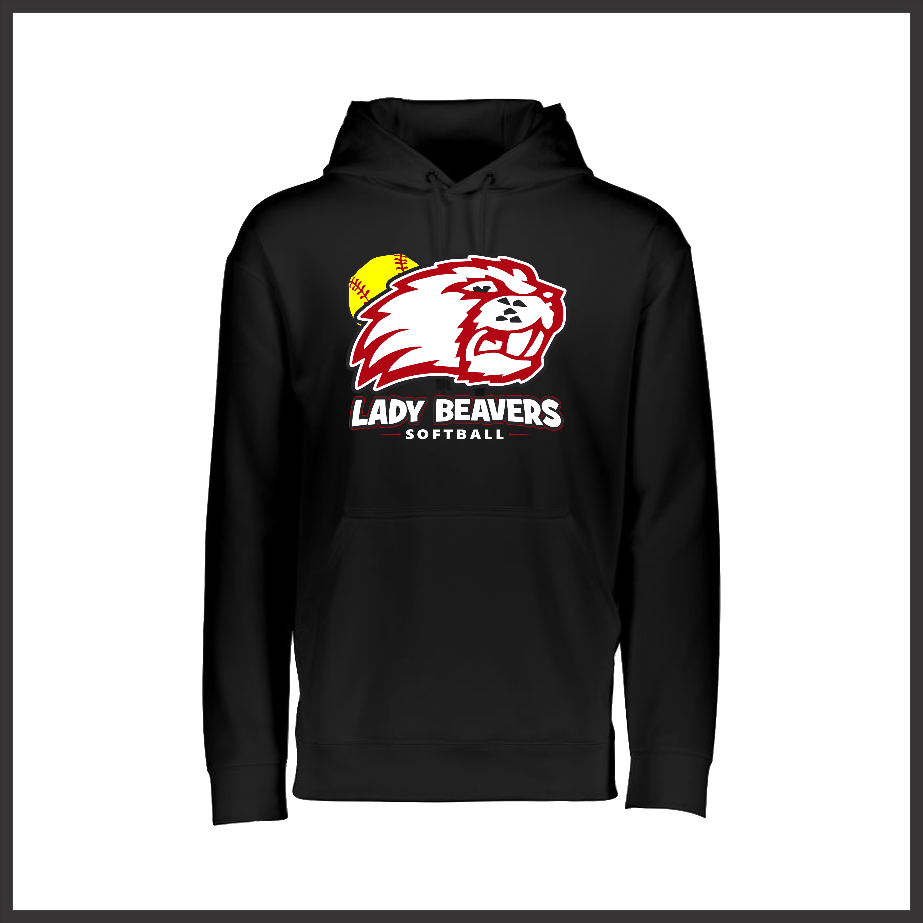 Glen Rose LADY BEAVERS SOFTBALL 100% Poly Wicking Hoodie Sweatshirt