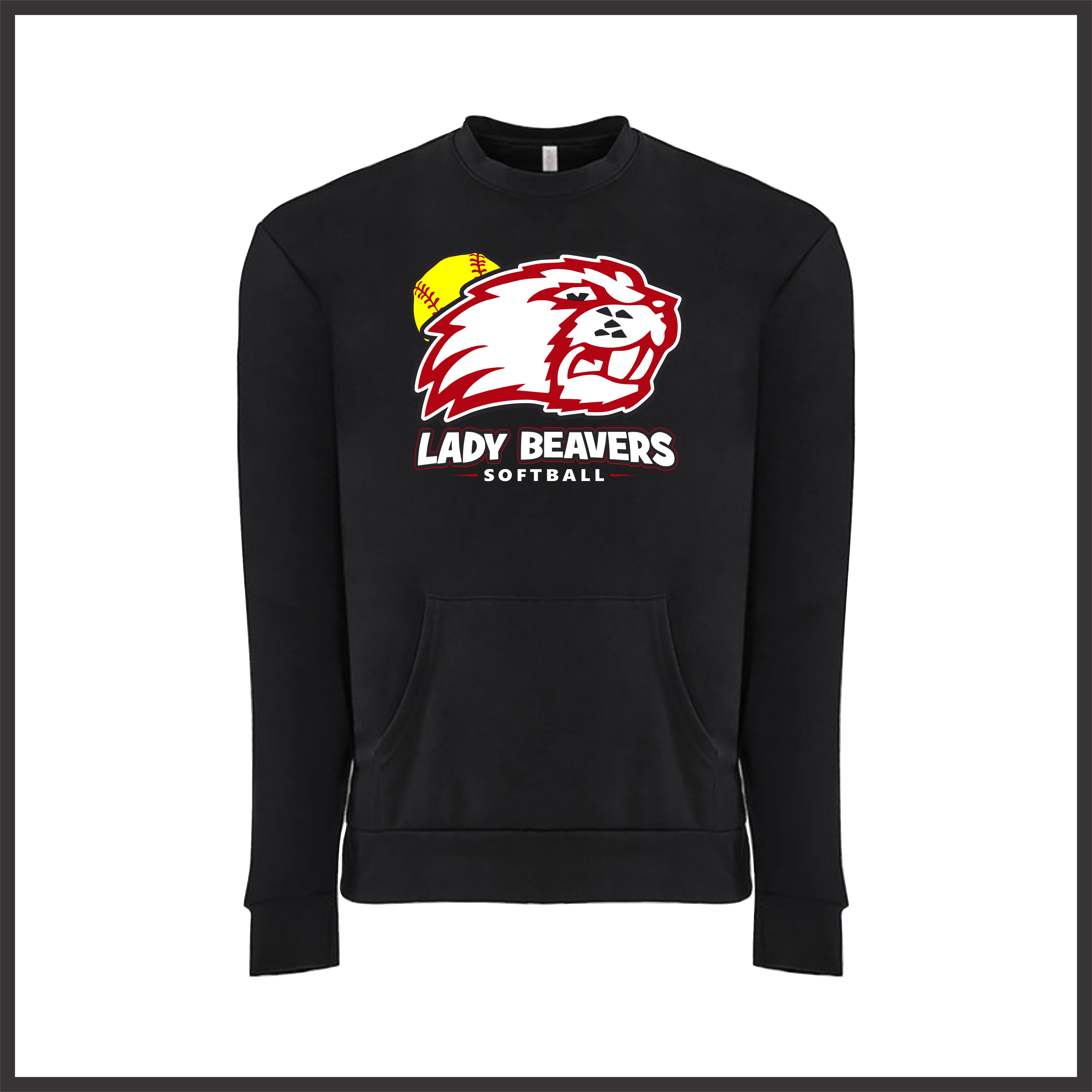 Glen Rose LADY BEAVERS SOFTBALL Cotton Blend *POCKET* Crewneck Sweatshirt