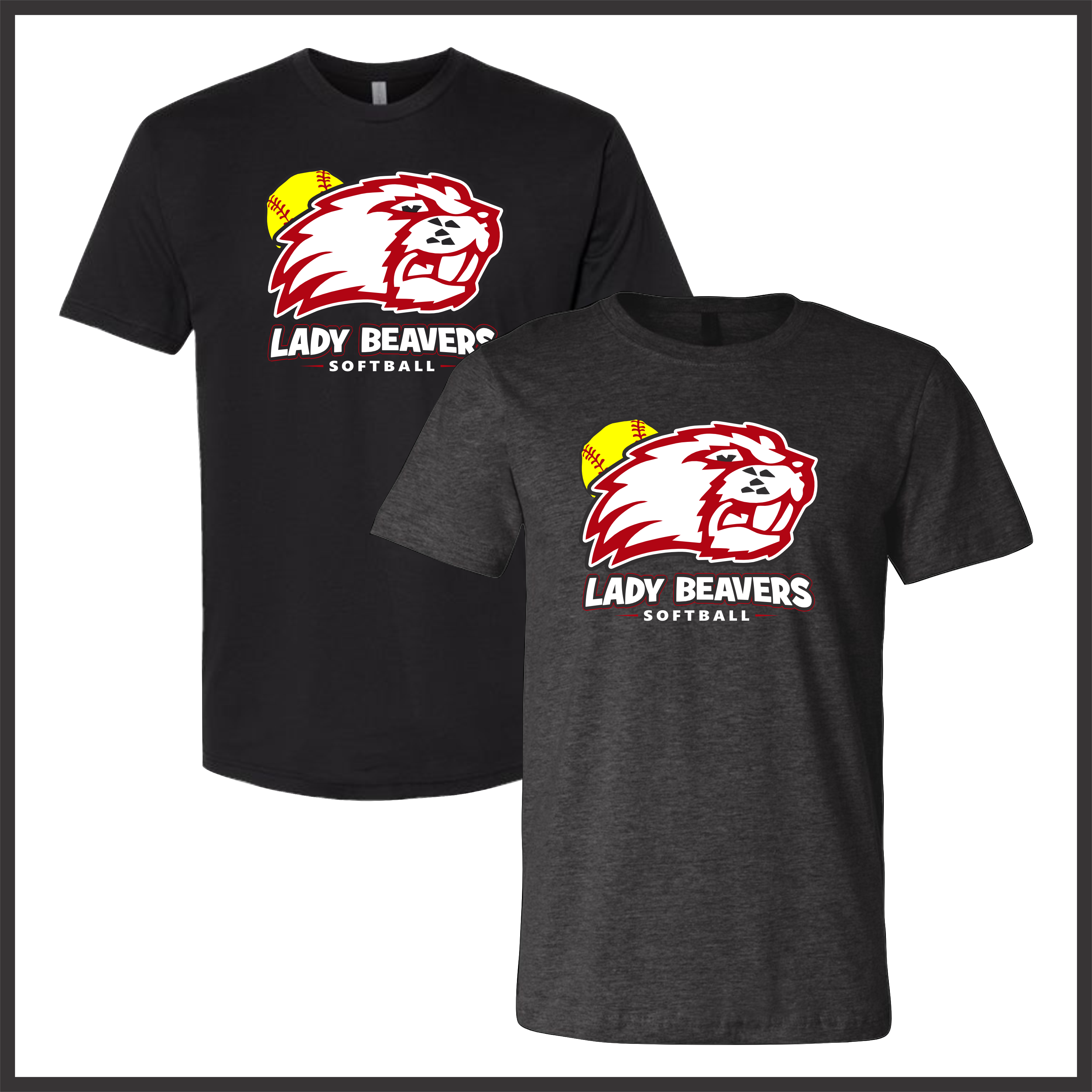 Glen Rose LADY BEAVERS SOFTBALL Short Sleeve Ringspun Cotton T-Shirt