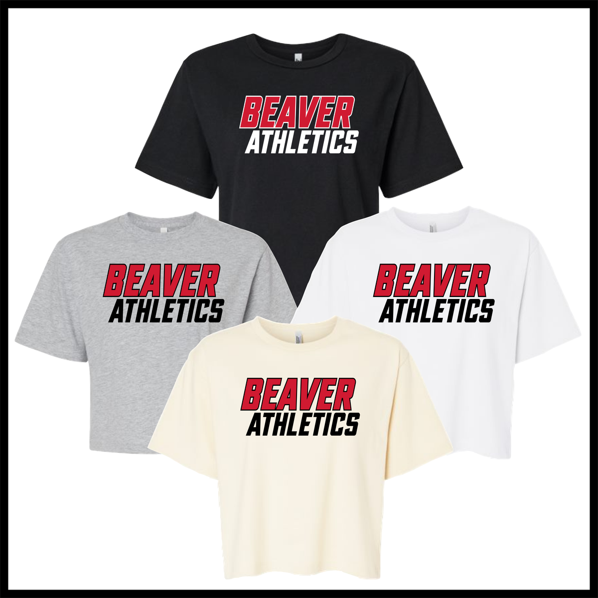 Glen Rose Spirit BEAVER ATHLETICS Boxy Crop T-Shirt