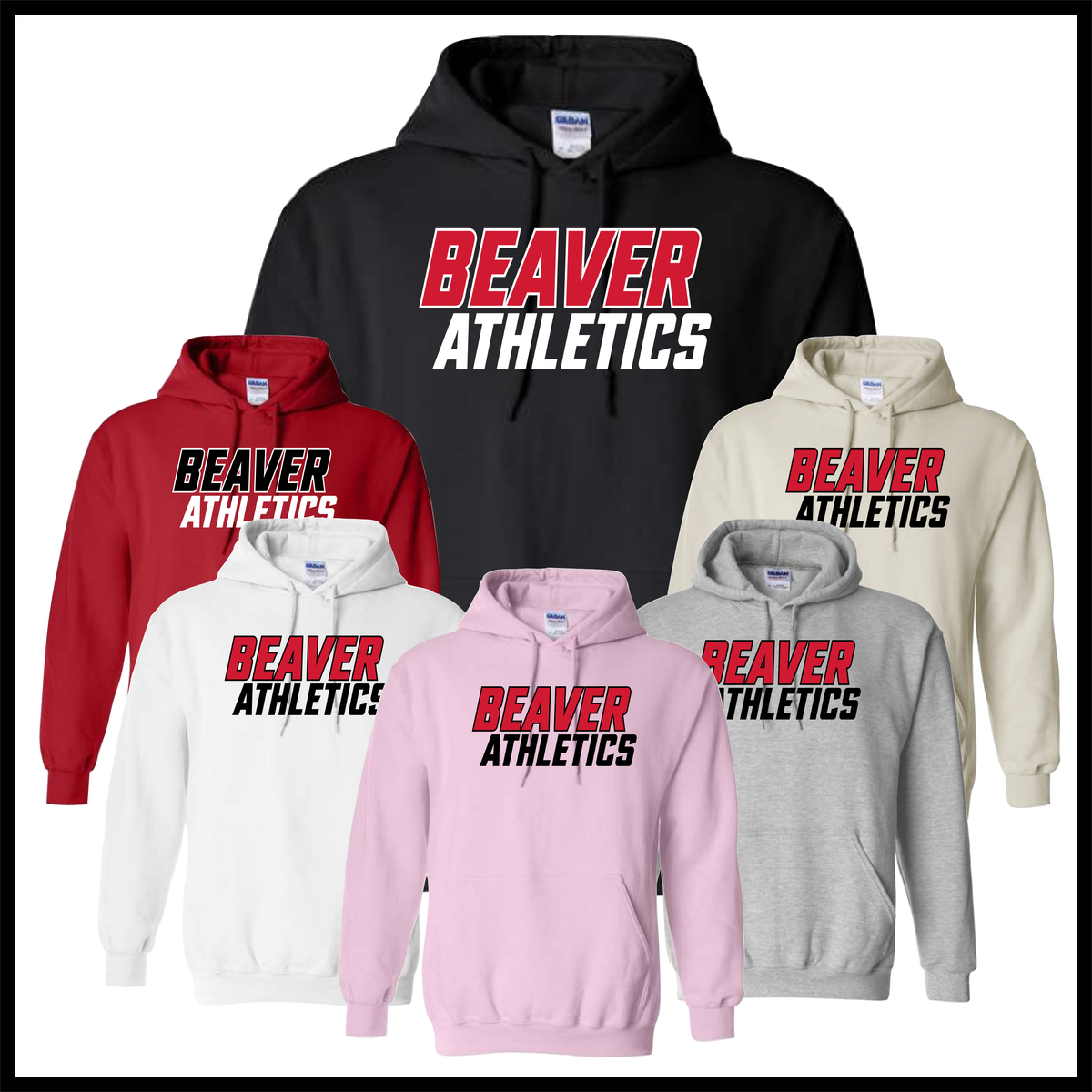 Glen Rose Spirit BEAVER ATHLETICS Cotton Blend Hoodie Sweatshirt