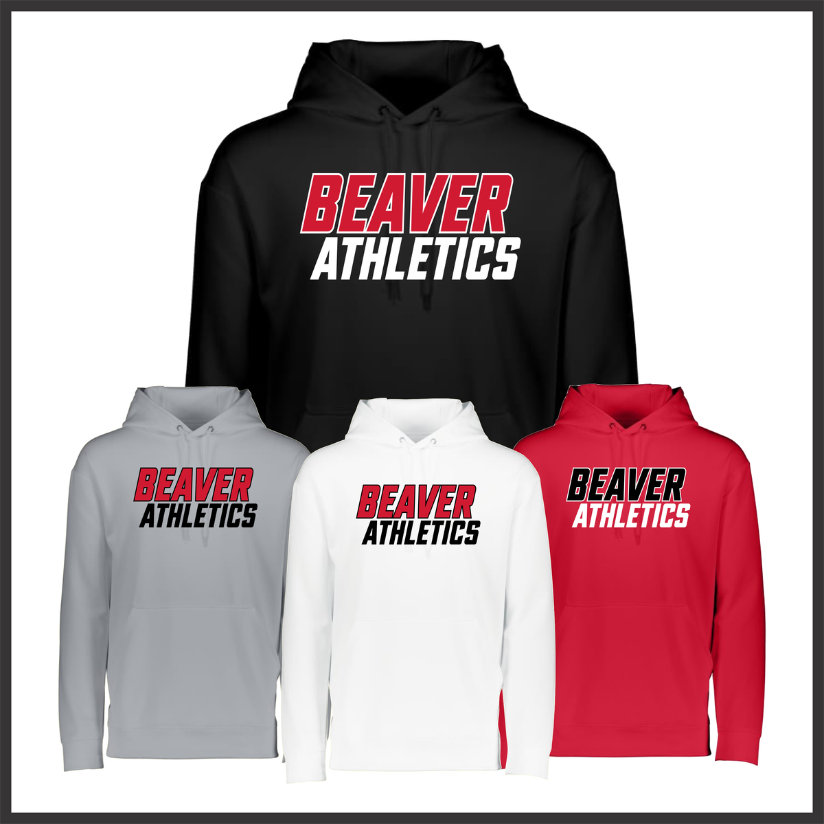 Glen Rose Spirit BEAVER ATHLETICS 100% Poly Wicking Hoodie Sweatshirt