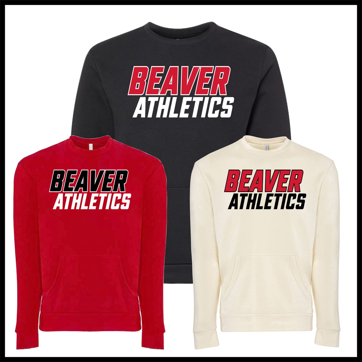 Glen Rose Spirit BEAVER ATHLETICS *POCKET* Crewneck Sweatshirt