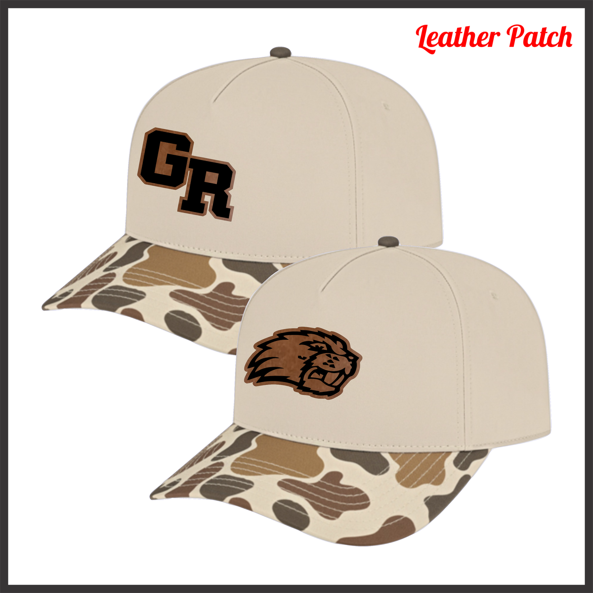 Glen Rose Spirit Camo Leather Patch Hat