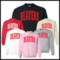 Glen Rose Spirit BEAVERS Polka Dot Cotton Blend Crewneck Sweatshirt