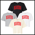 Glen Rose Spirit BEAVERS Polka Dot Boxy Crop T-Shirt