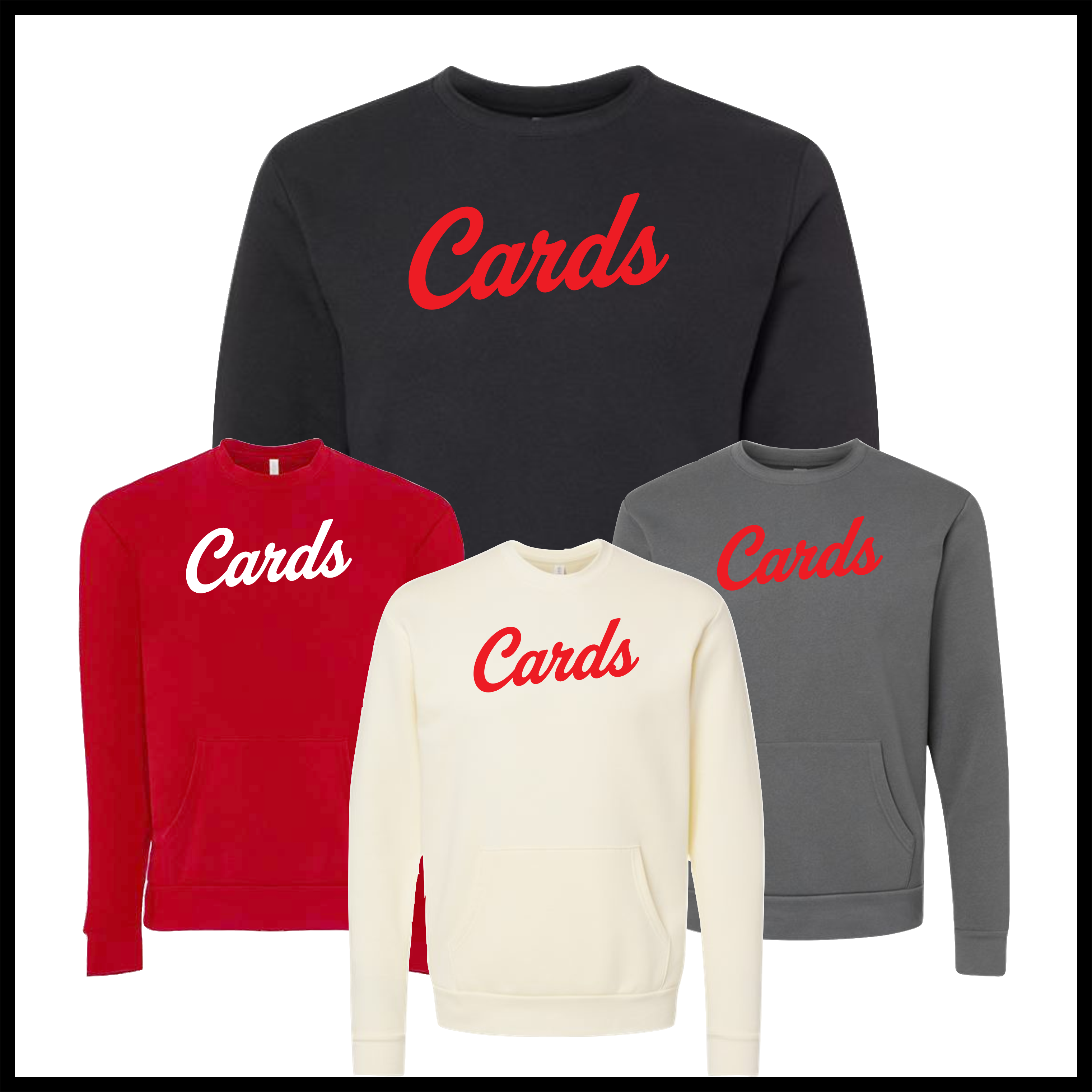 Harmony Grove Script Cards *POCKET* Crewneck Sweatshirt