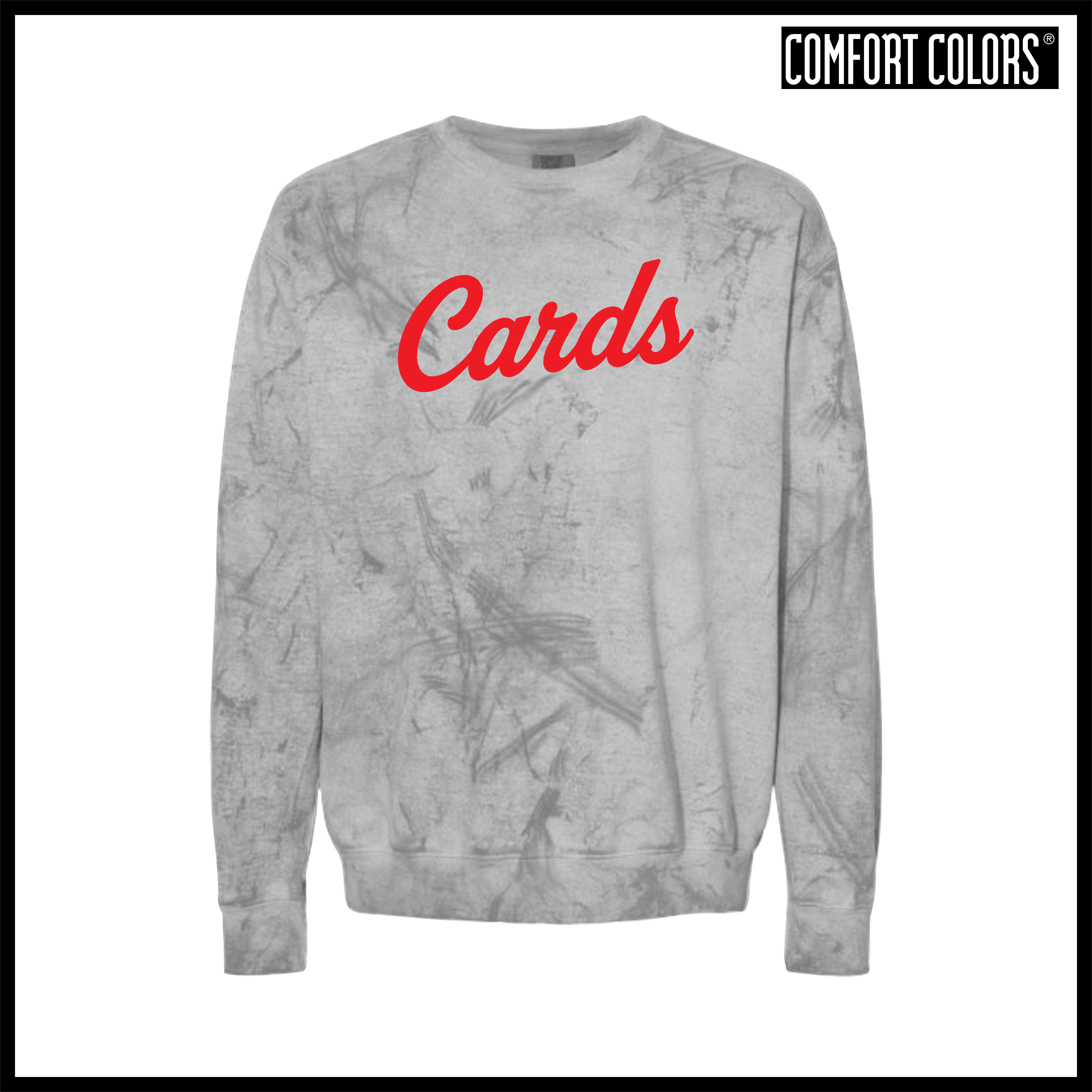 Harmony Grove Script Cards Comfort Colors Colorblast Crewneck Sweatshirt