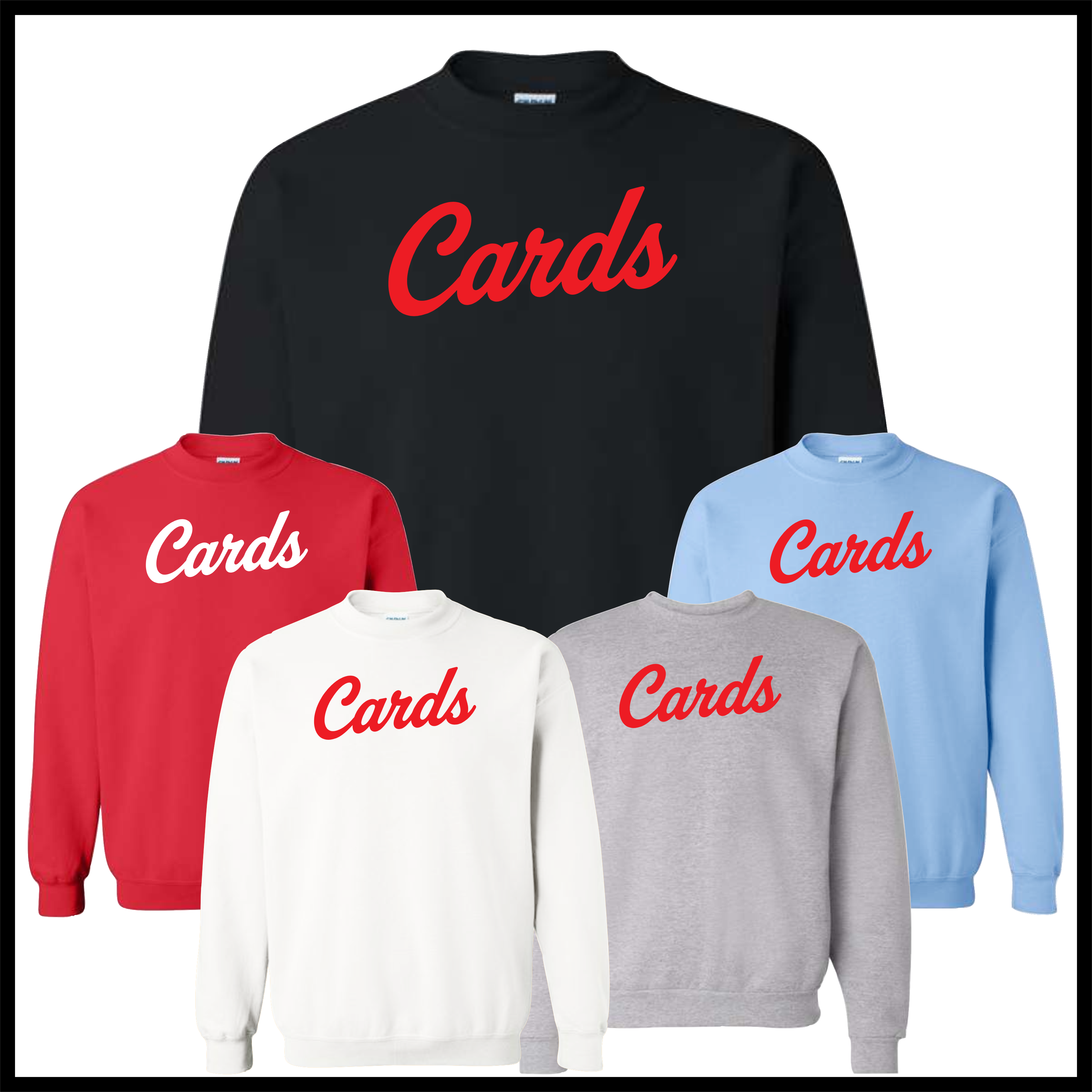 Harmony Grove Script Cards Cotton Blend Crewneck Sweatshirt